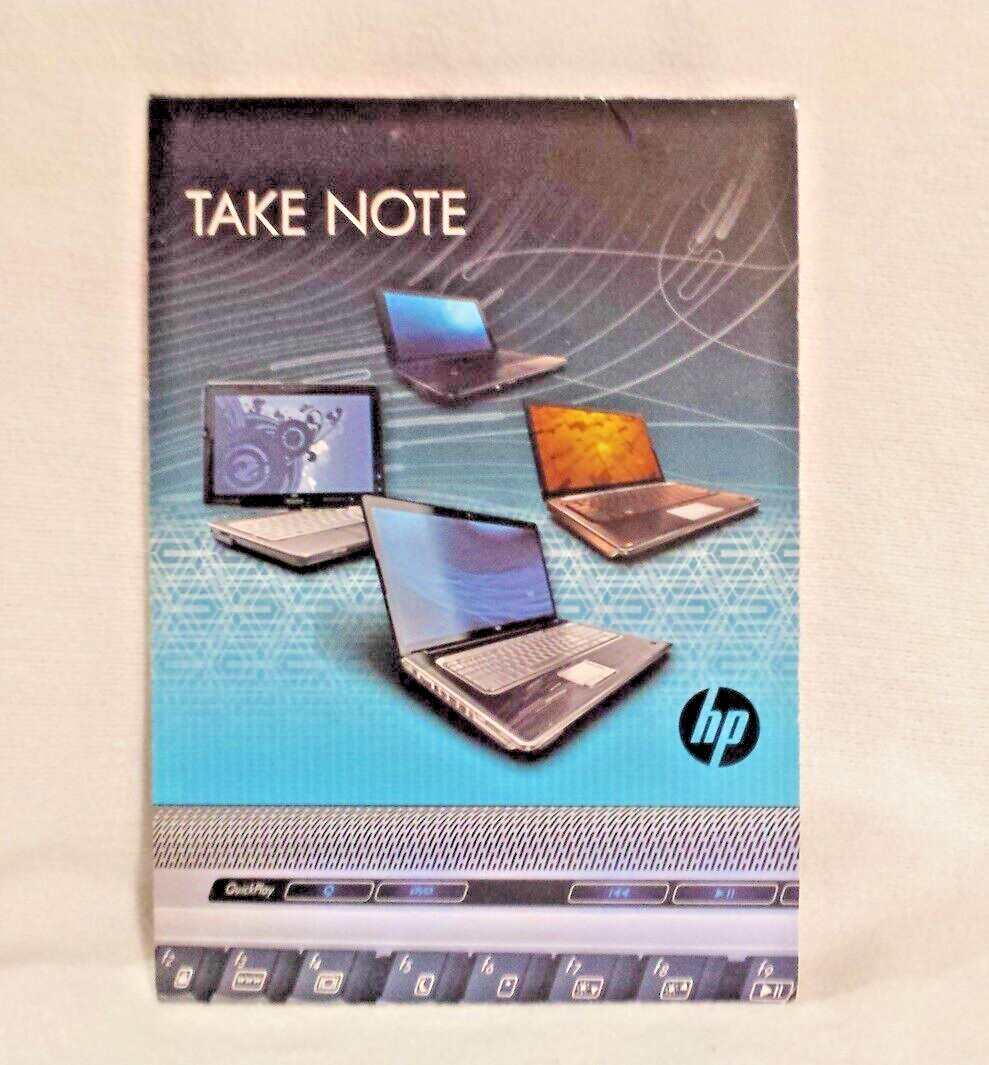 Take Note Paper Notepad HP Total Care Advertising Hewlett Packard Premium 2008