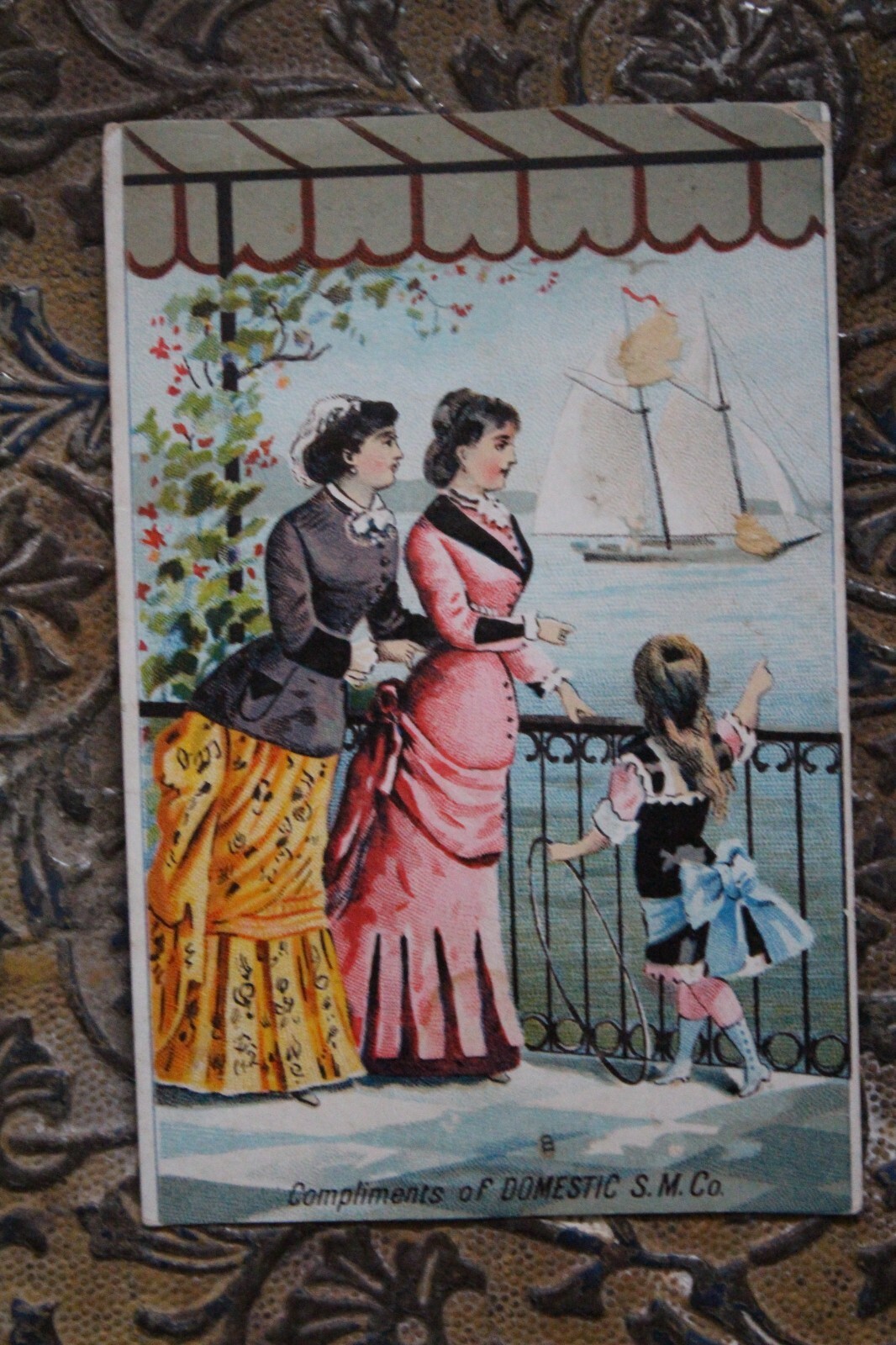 Domestic Sewing Machine Victorian Trade Card Lot of 3 Advertising Collectible