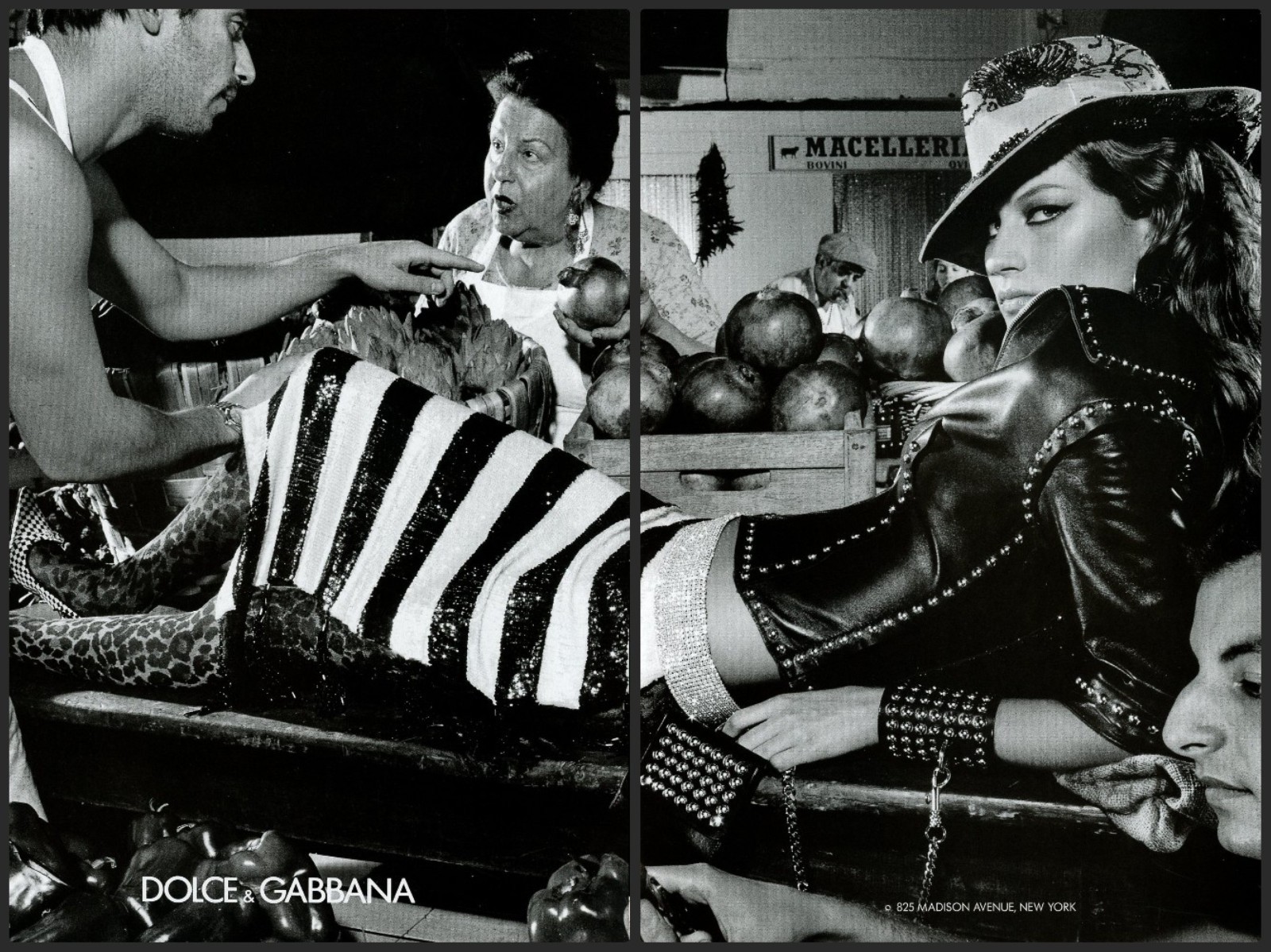 DOLCE & GABBANA magazine AD 054 OOP 1999 GISELE BUNDCHEN ~ 2 PGS