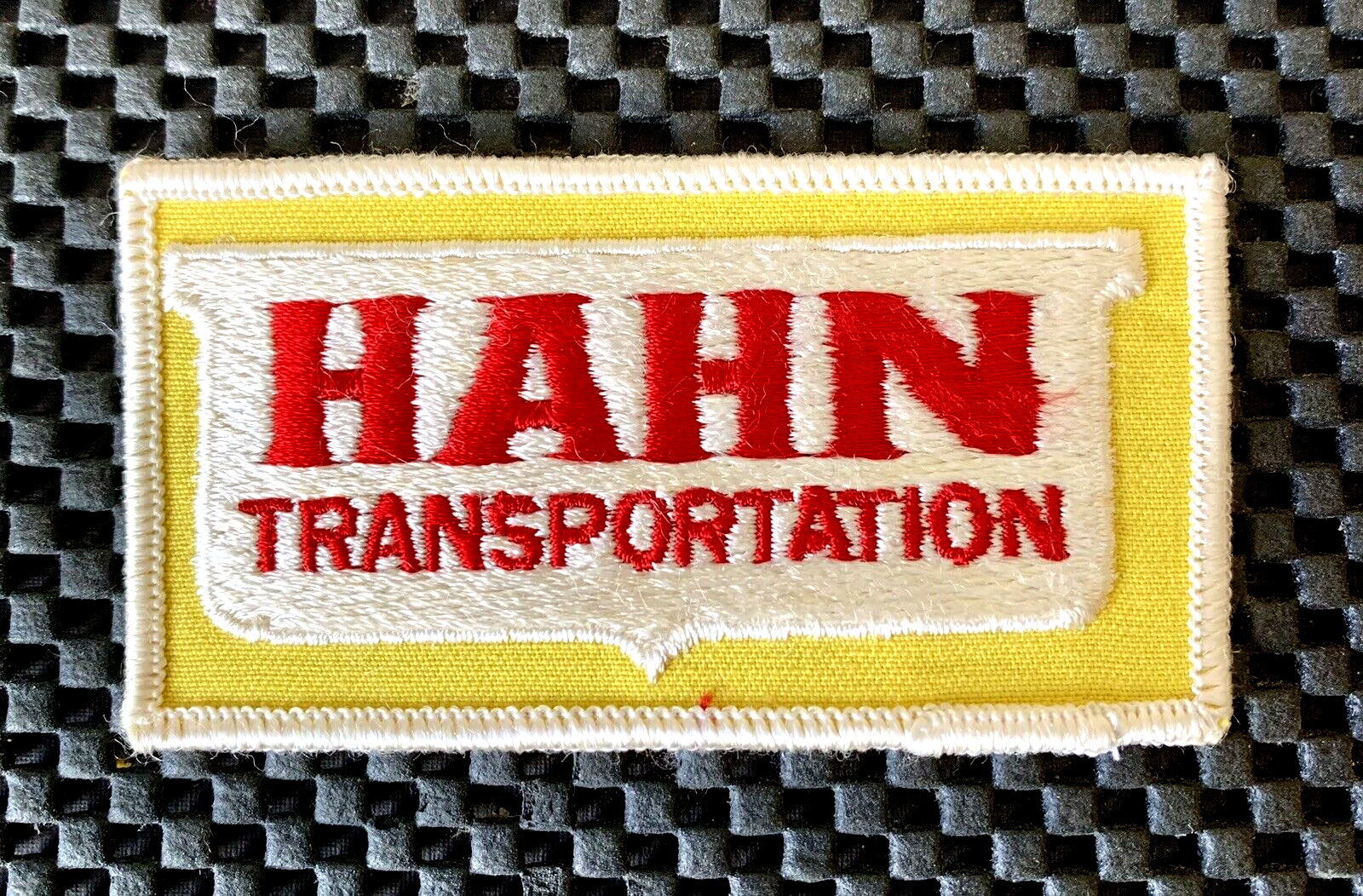 HAHN TRANSPORTATION EMBROIDERED SEW ON PATCH TRUCKING FREIGHT 3 3/4″ x 2″ NOS