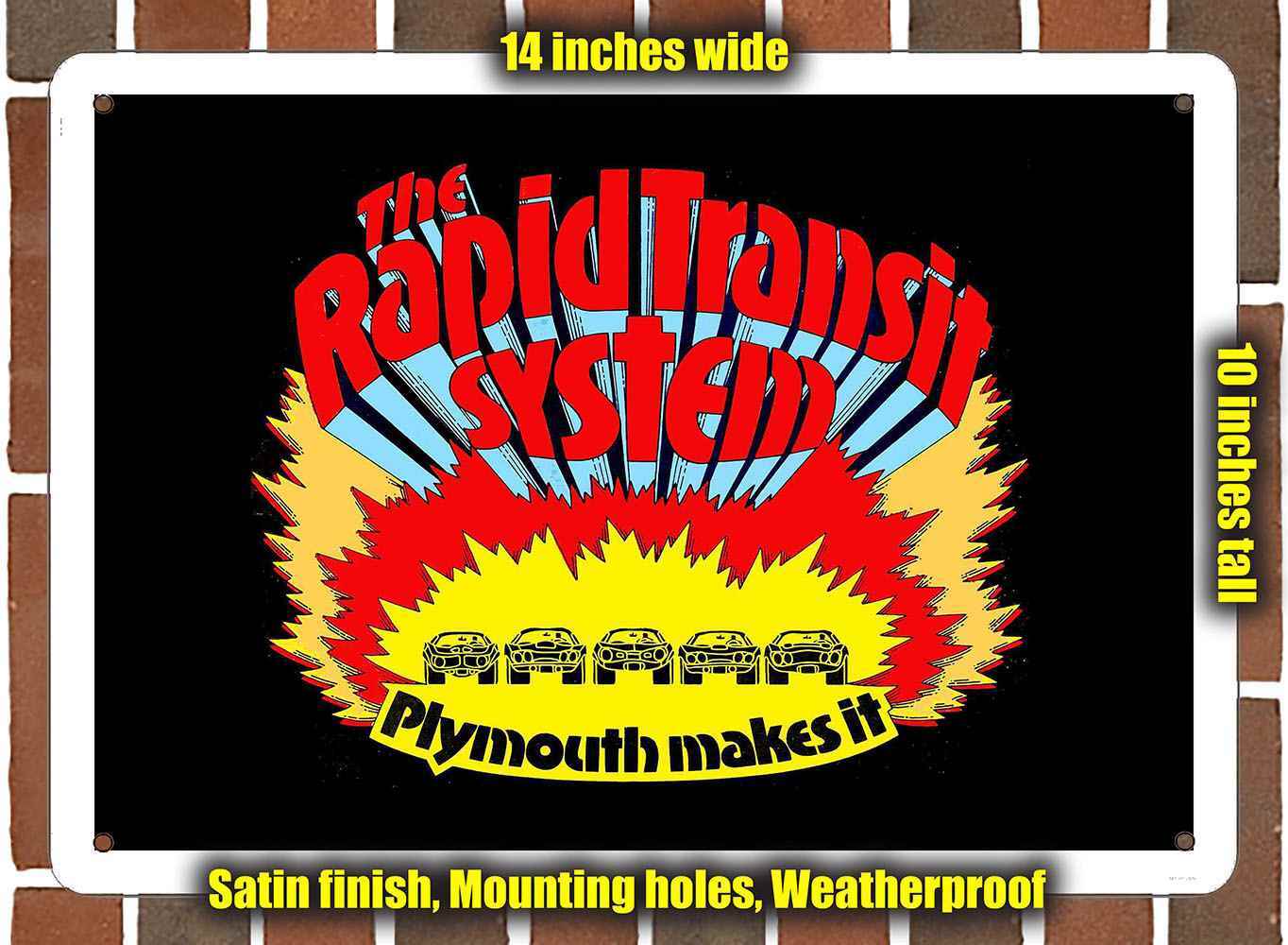 Metal Sign – 1970 Plymouth Rapid Transit System 2- 10×14 inches