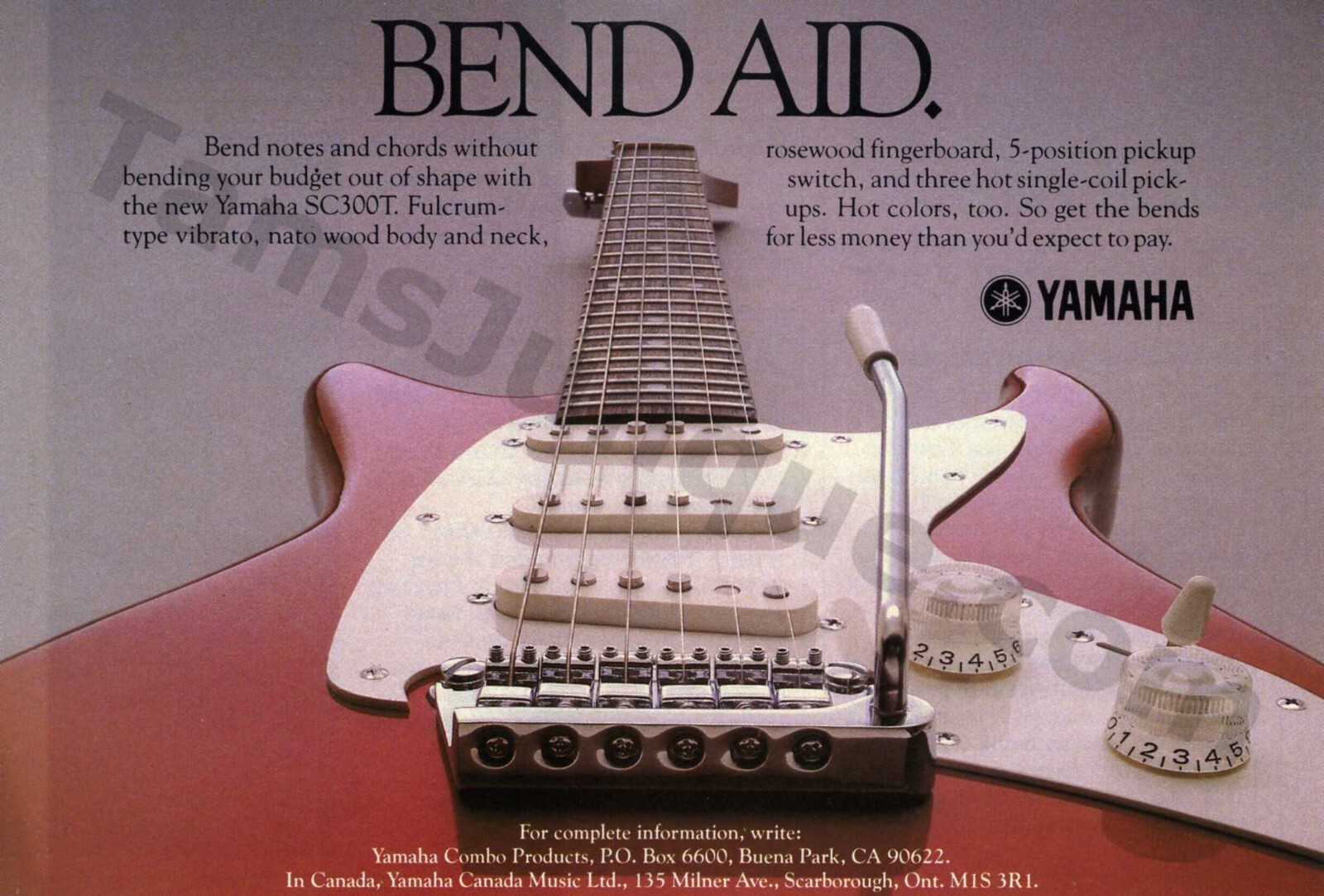 1983 Yamaha Guitars Hot Colors Old PRINT AD Unique Gift Idea (2372)