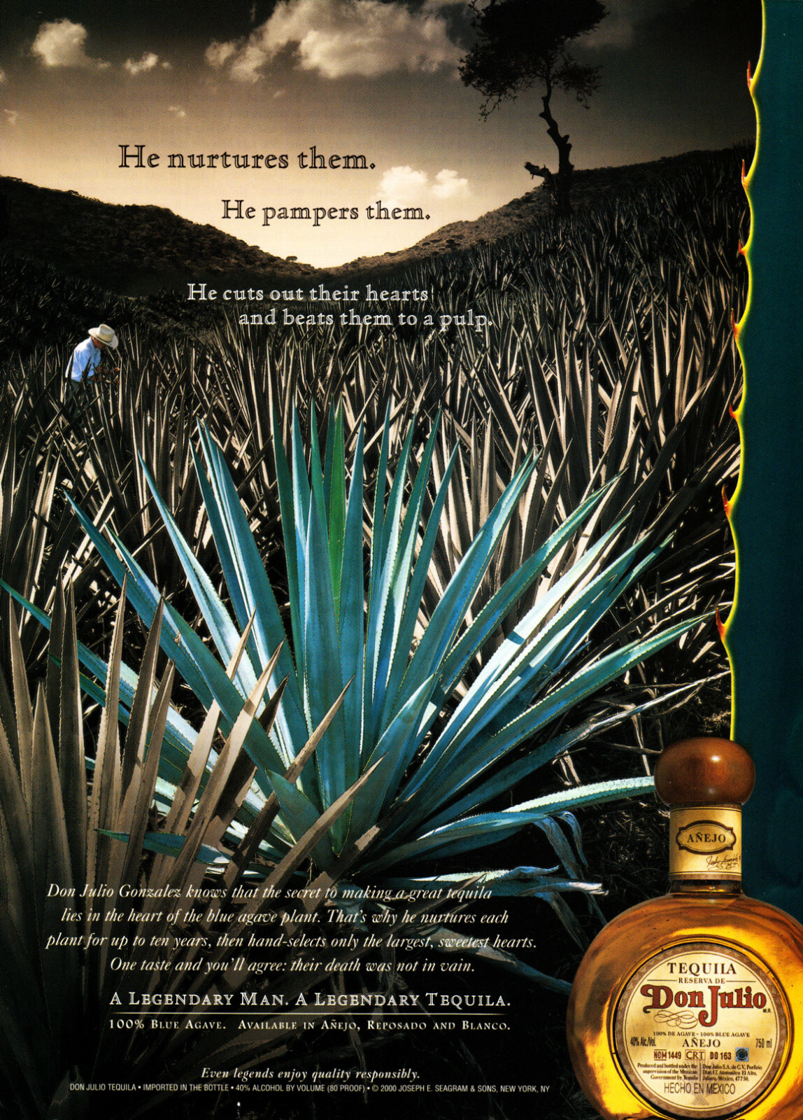 DON JULIO TEQUILA AD #2 RARE 2000 OOP