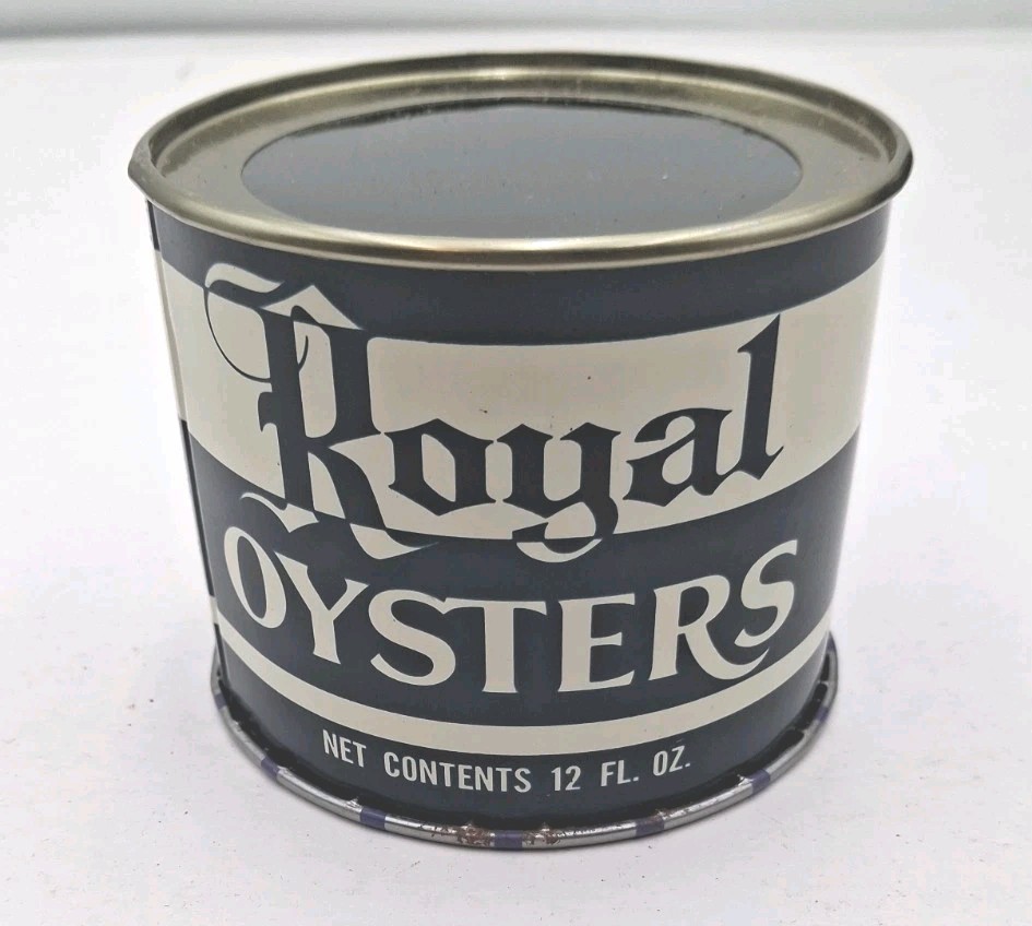 Vintage Oyster Tin Royal Oysters Bivalve, NJ 12oz Tin