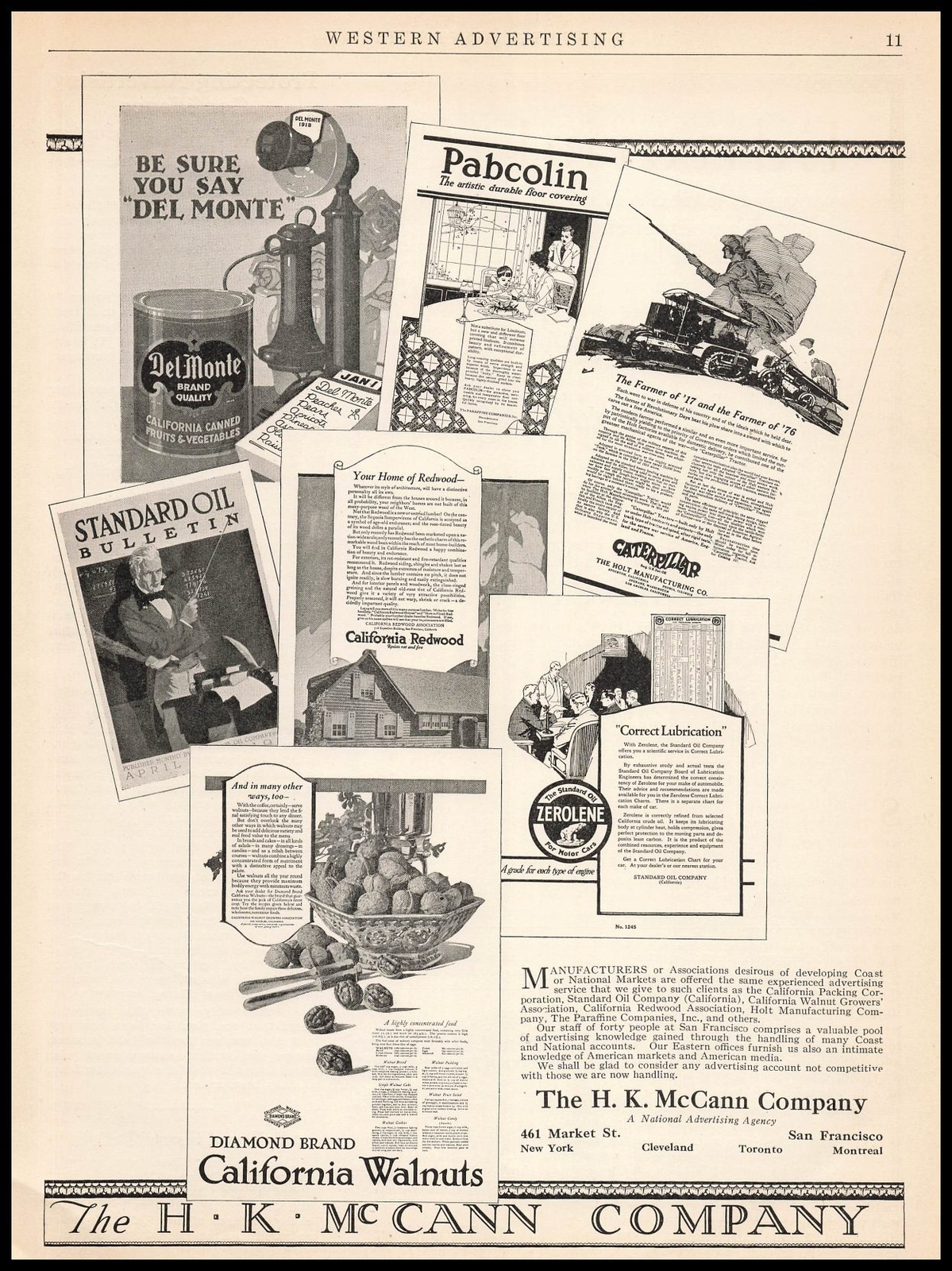 1919 H. K. McCann Advertising Co. San Francisco California Campaigns Print Ad