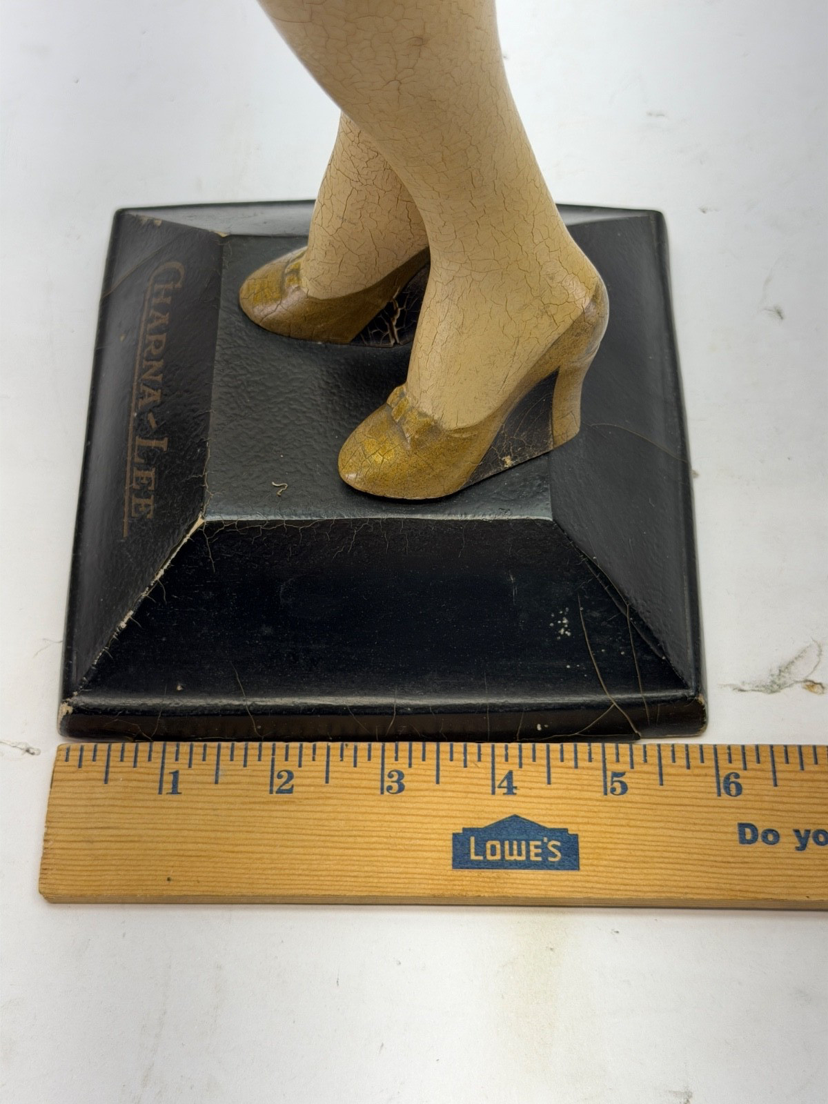ATQ 1930S STORE COUNTER DISPLAY Risque LINGERIE MANNEQUIN FIGURE Charna-Lee 23″