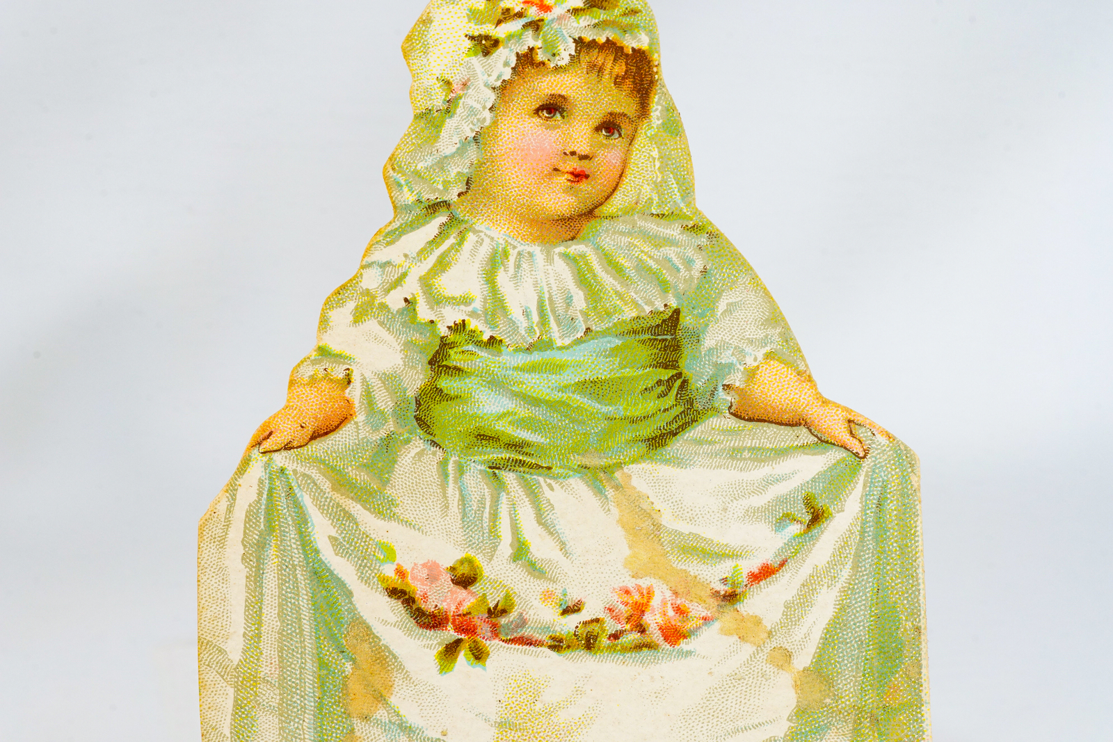 PEARLINE Cleanser Victorian Die Cut Girl Dress Advertising Trade Card
