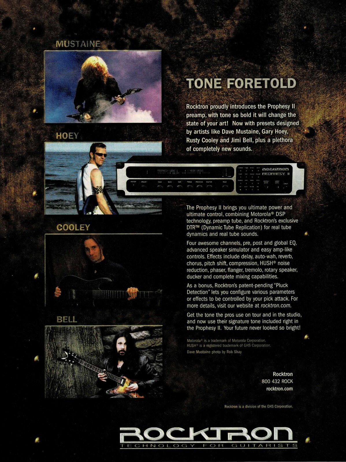 Mustaine / Hoey / Cooley / Bell – Rocktron – 2006 Print Advertisement