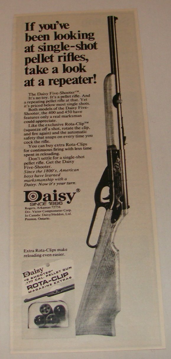 1972 Daisy air rifle bb gun ad ~ FIVE-SHOOTER ~ If You’ve Been Looking…