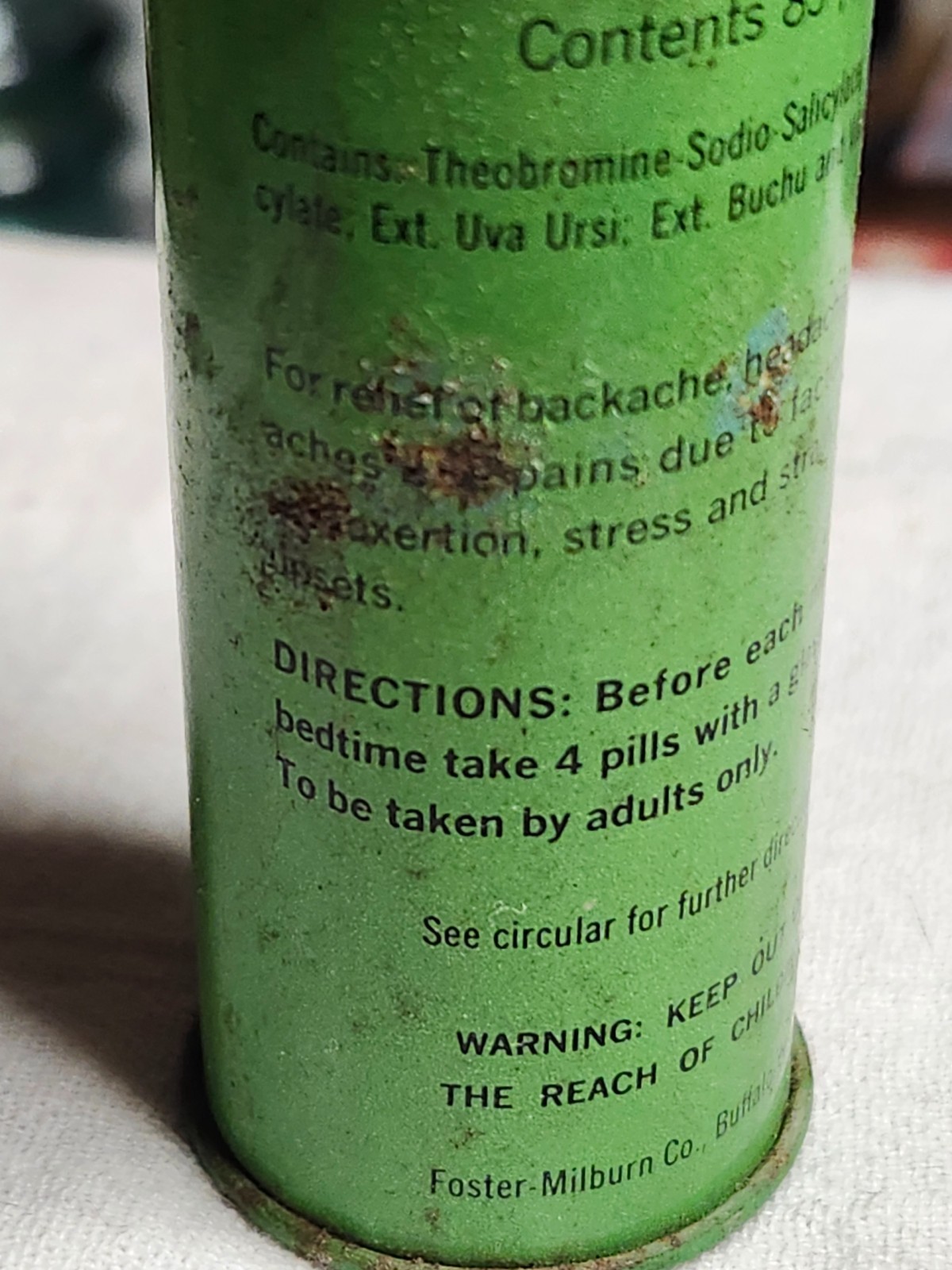 Vintage Doan’s Pills Tin Used for Backache Relief at one Time