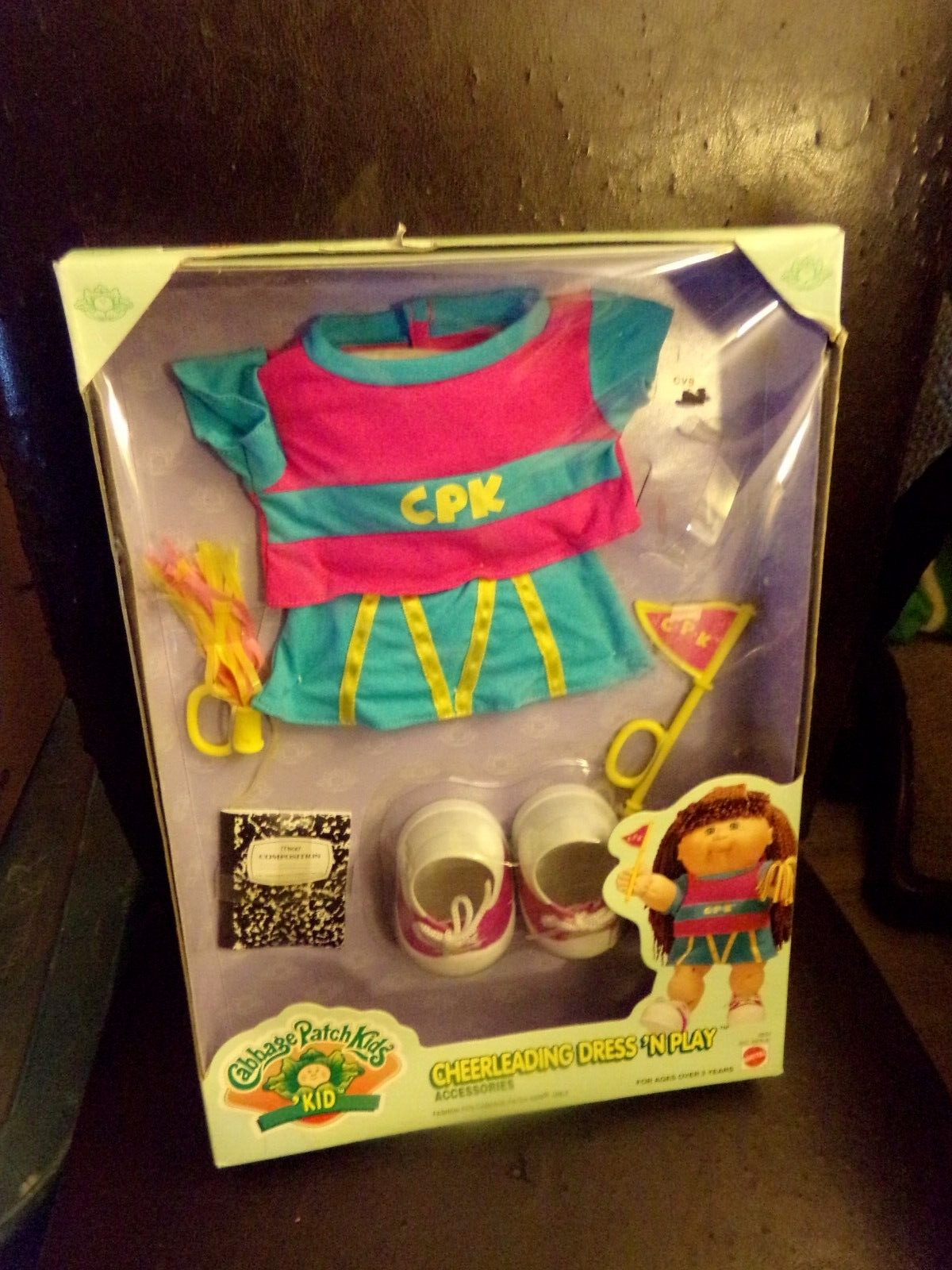 KIDS CHEERLEADER DRESS N PLAY OUTFIT APPROX 14IN SIZE DOLLS BOXED MATTEL