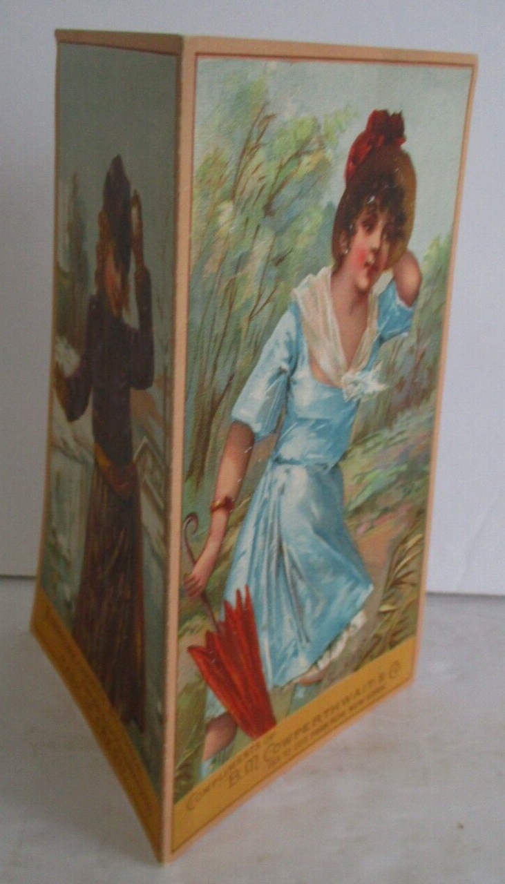 Large B.M. COWPERTHWAIT Victorian Trade Card Folder, Everything for Housekeeping