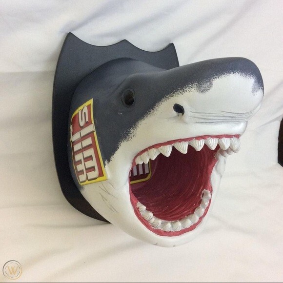 SLIM JIM Promotional Jaws Great White Shark Head Wall Mount Display New In Box