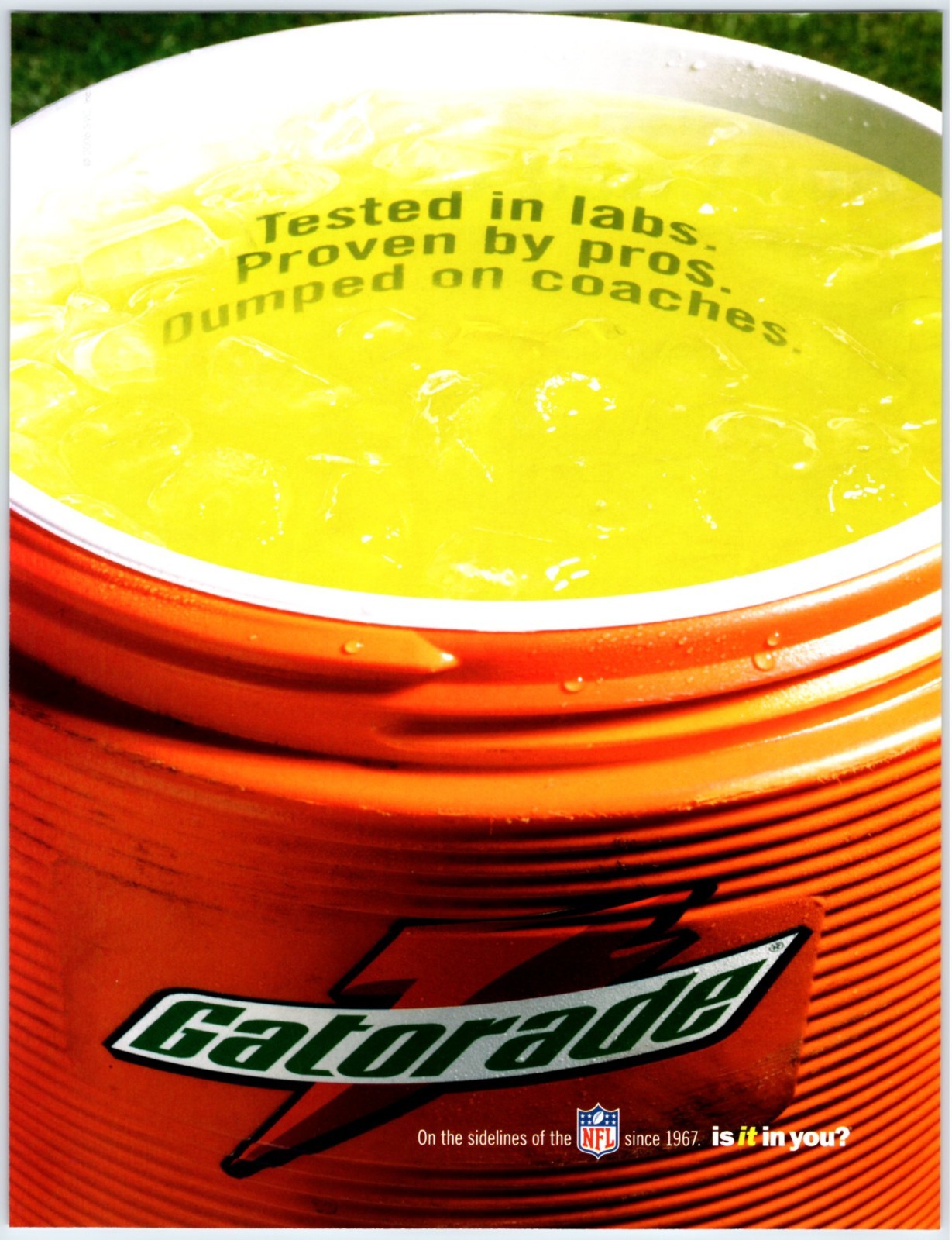 2008 GATORADE NFL FOOTBALL Vintage 8″X11″ Magazine Ad 2000’s M788