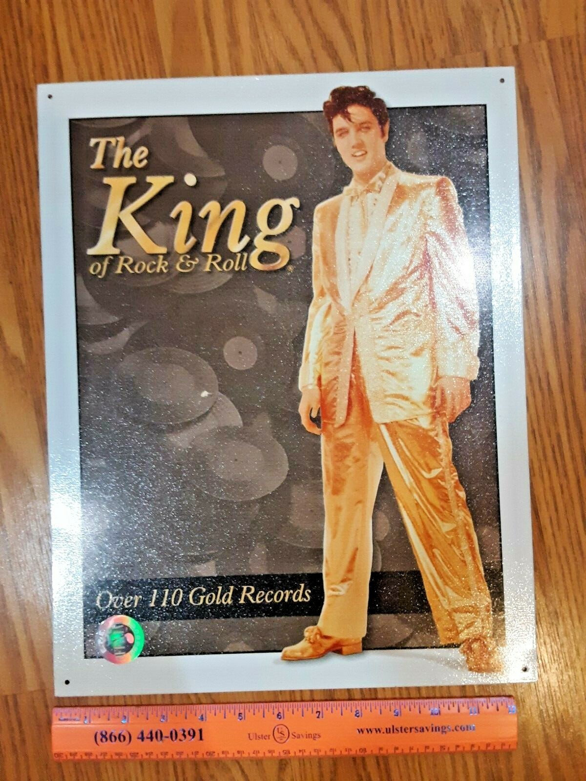 Elvis Presley The King Of Rock & Roll Classic Tin Sign Made in USA EPE 12.5 x 16
