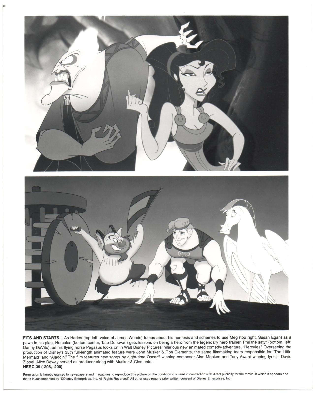 HERCULES ⚡ Orig. 8×10″ NM Movie Still Photo 1997 DONOVAN DEVITO WOODS DISNEY #1