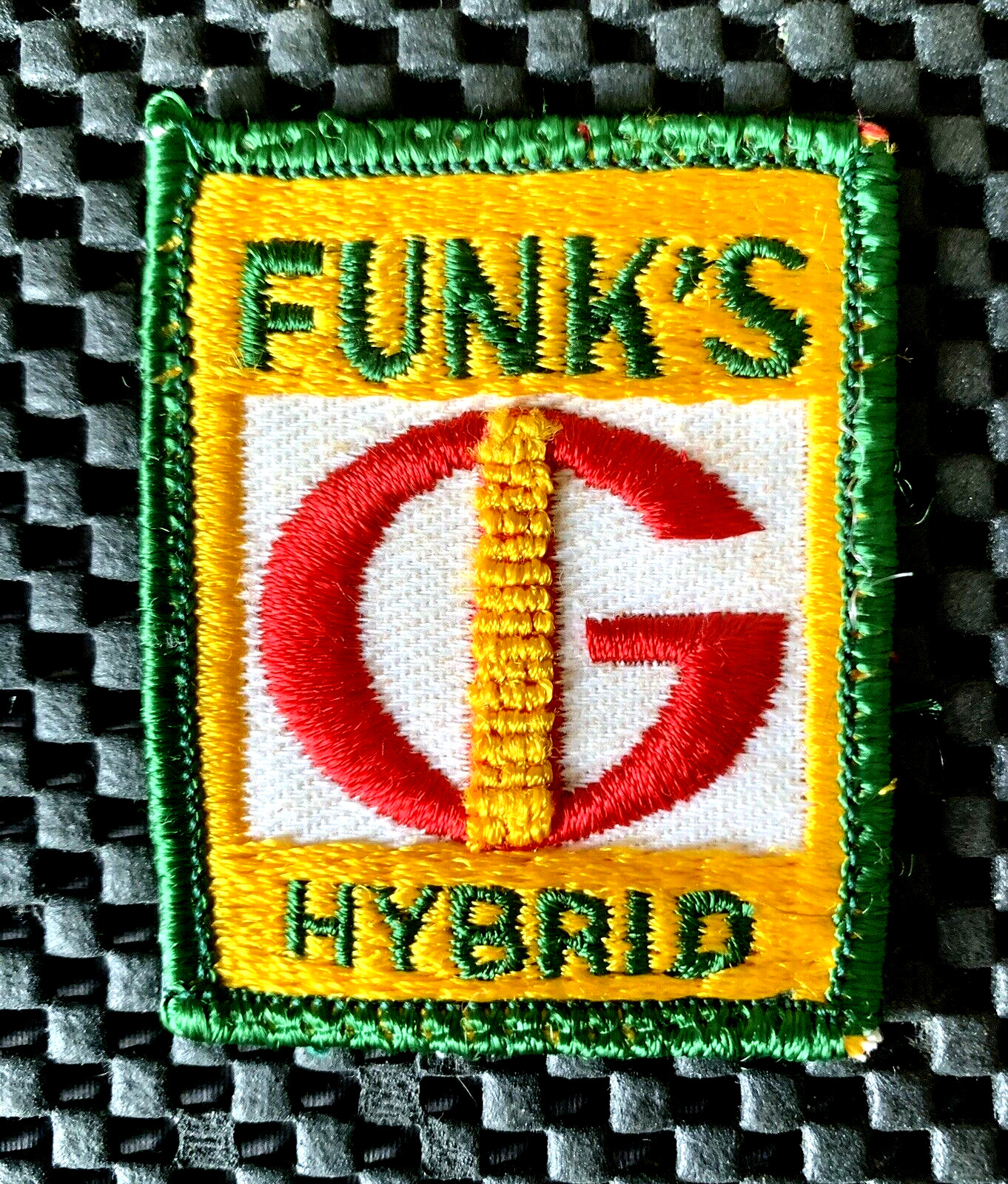 FUNK’S HYBRID EMBROIDERED SEW ON ONLY PATCH FARMING CORN SEEDS 2″ x 2 1/2″