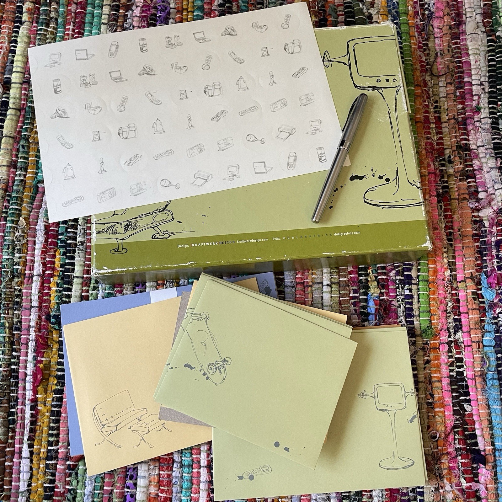 Vtg Y2K Era Industrial Design Mod MCM Rare Advertising Stationery Lot Kraftwerk