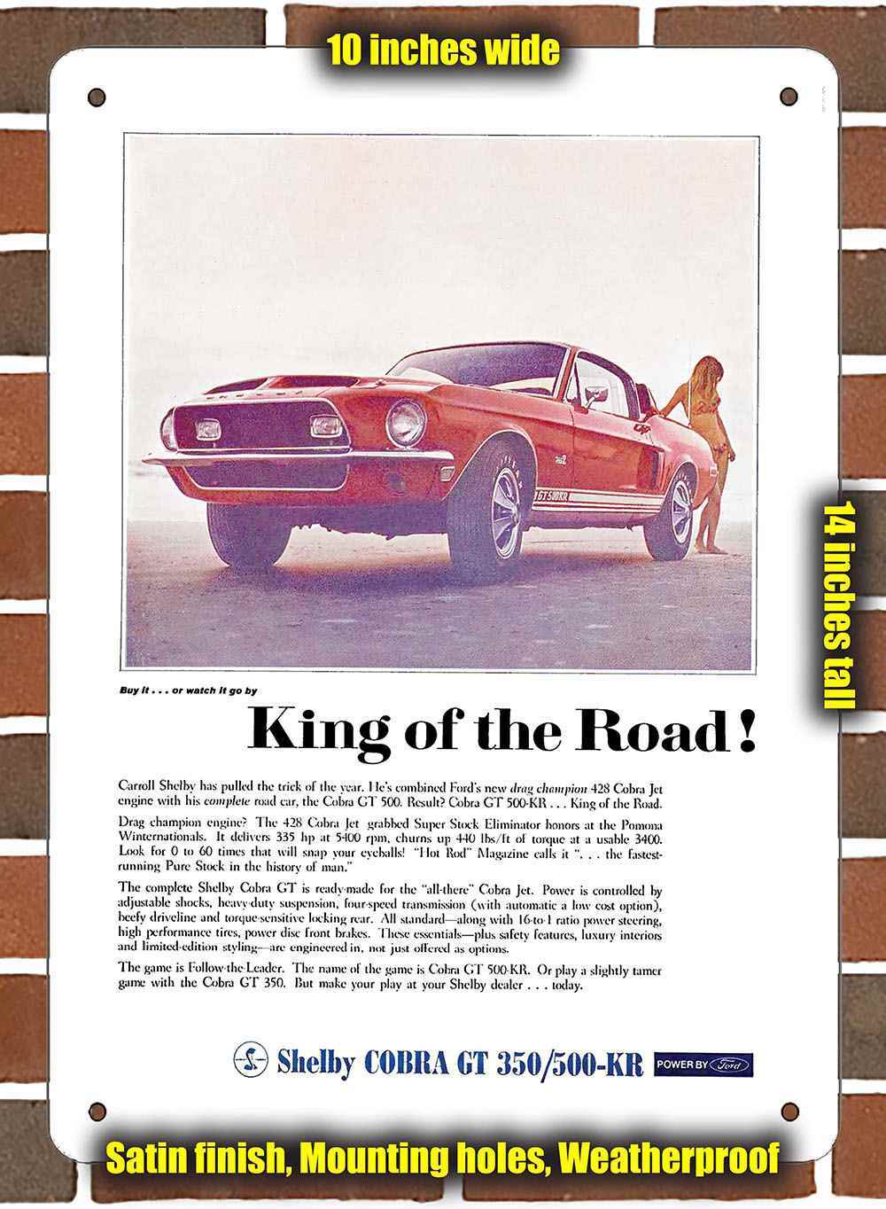 Metal Sign – 1968 Shelby Cobra GT2- 10×14 inches