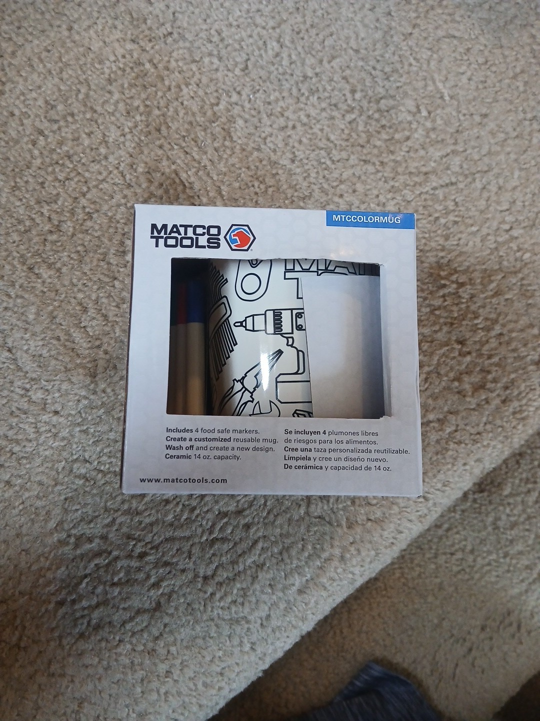 MATCO TOOLS COLORING MUG NEW IN BOX FREE SHIPPING