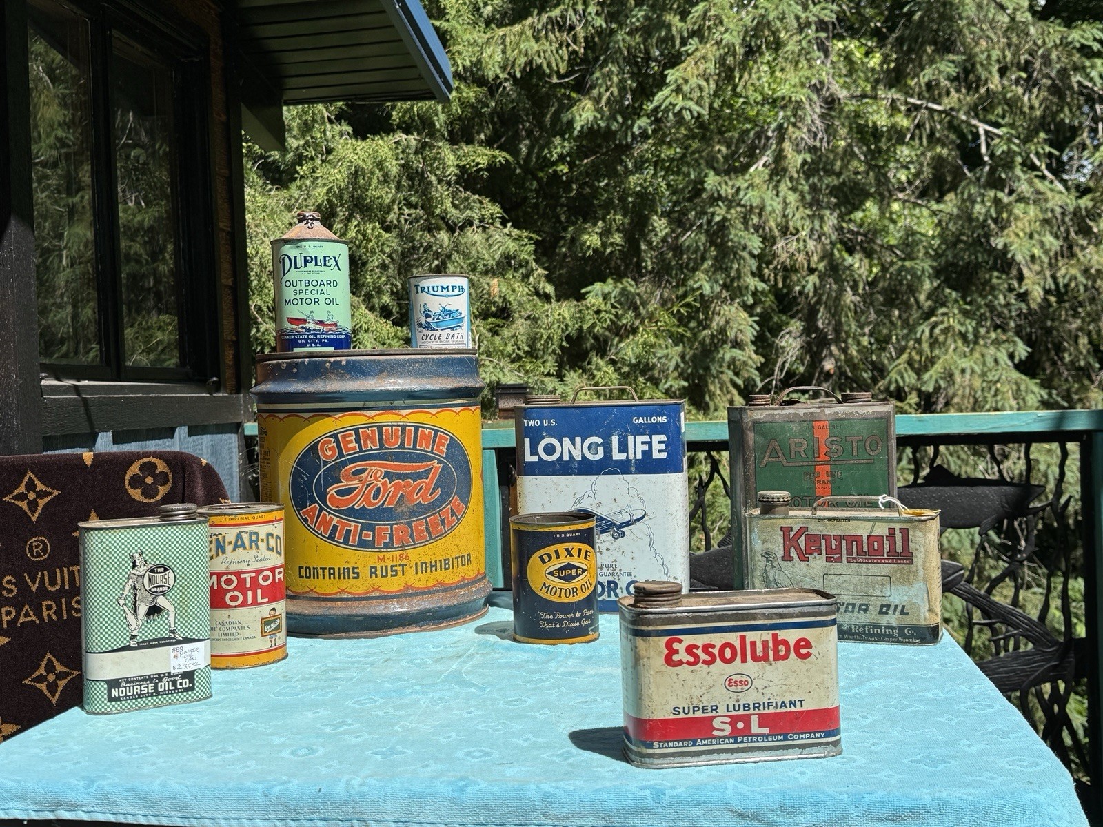 Vintage Rare Essolube square Motor Oil Can Standard American petroleum Esso
