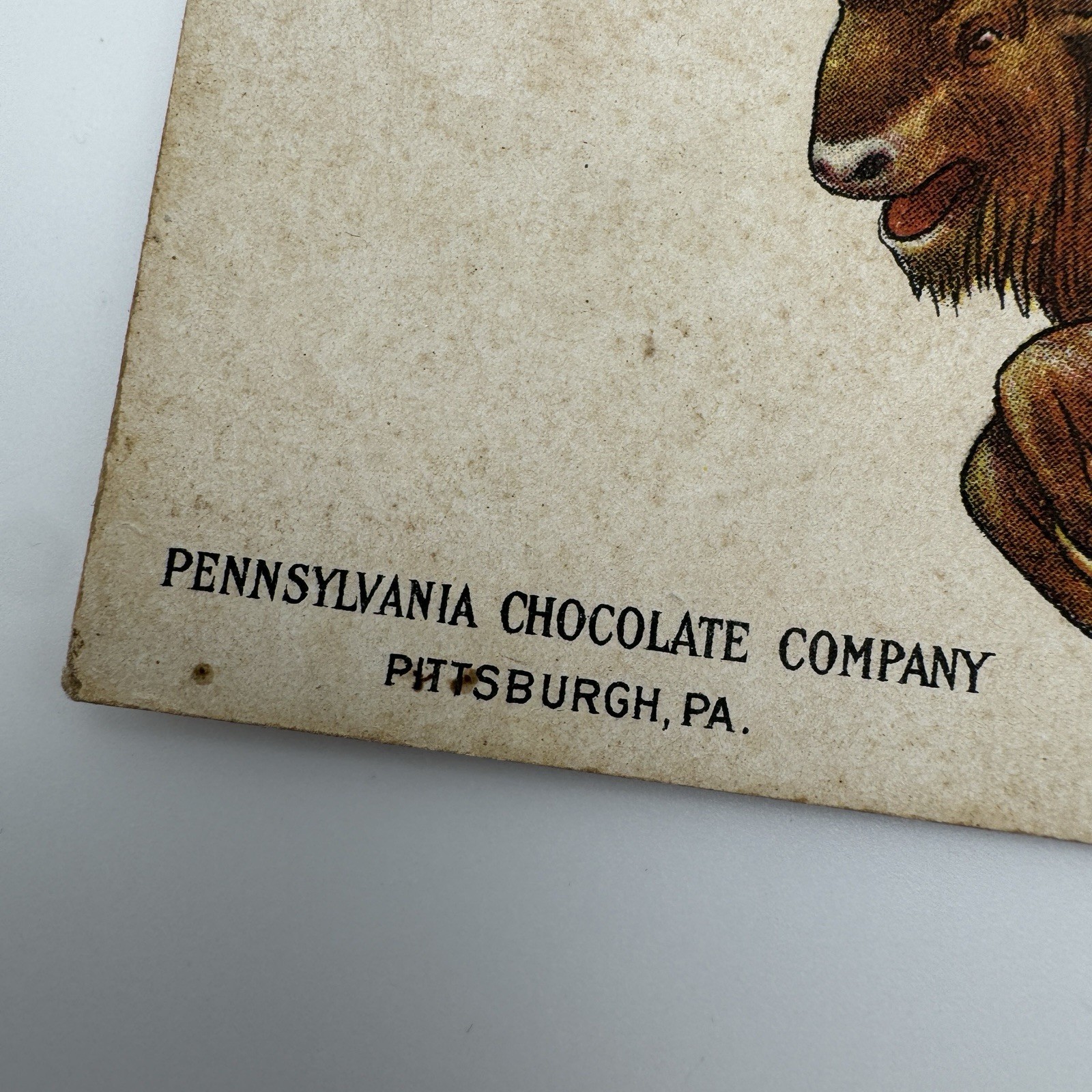 Antique Pennsylvania Chocolate Company ZATEK Advertising Trade Card BUFFCEROS