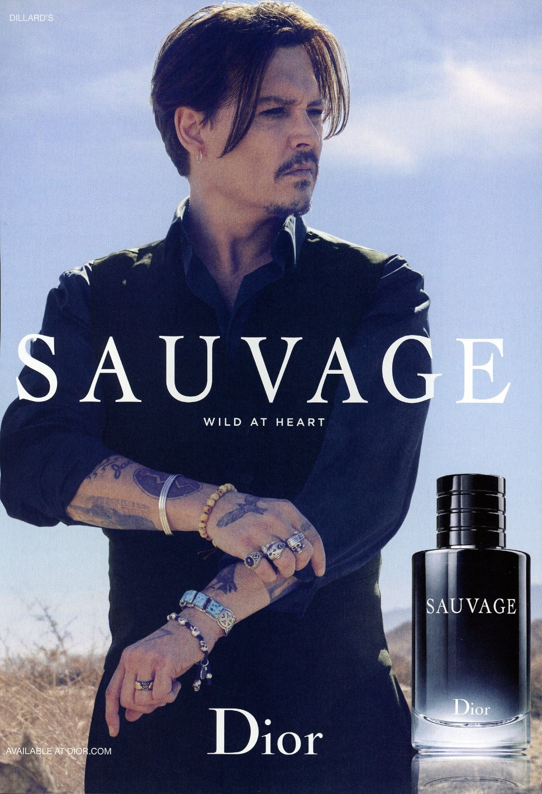 DIOR magazine AD #514 OOP 2018 JOHNNY DEPP 2 SIDED SAUVAGE DILLARD’S