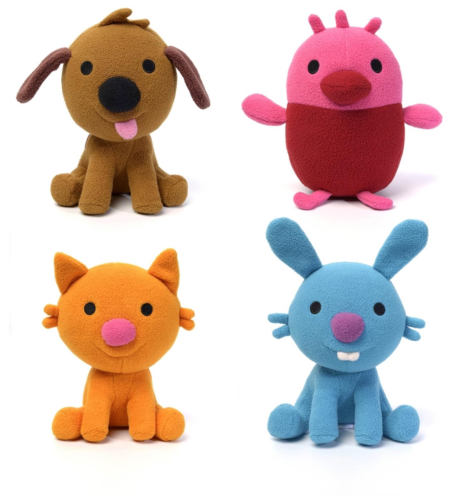 Sago Mini Plush Gift Pack, 4 Stuffed Animals with Transforming 1, Multicolor