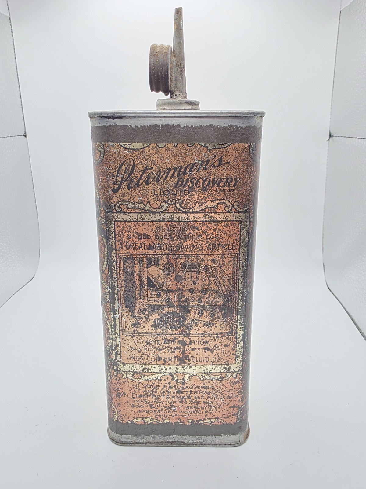 Peterman’s Discovery Liquid Tin Can Water Bugs Roaches Beetles Insects Display