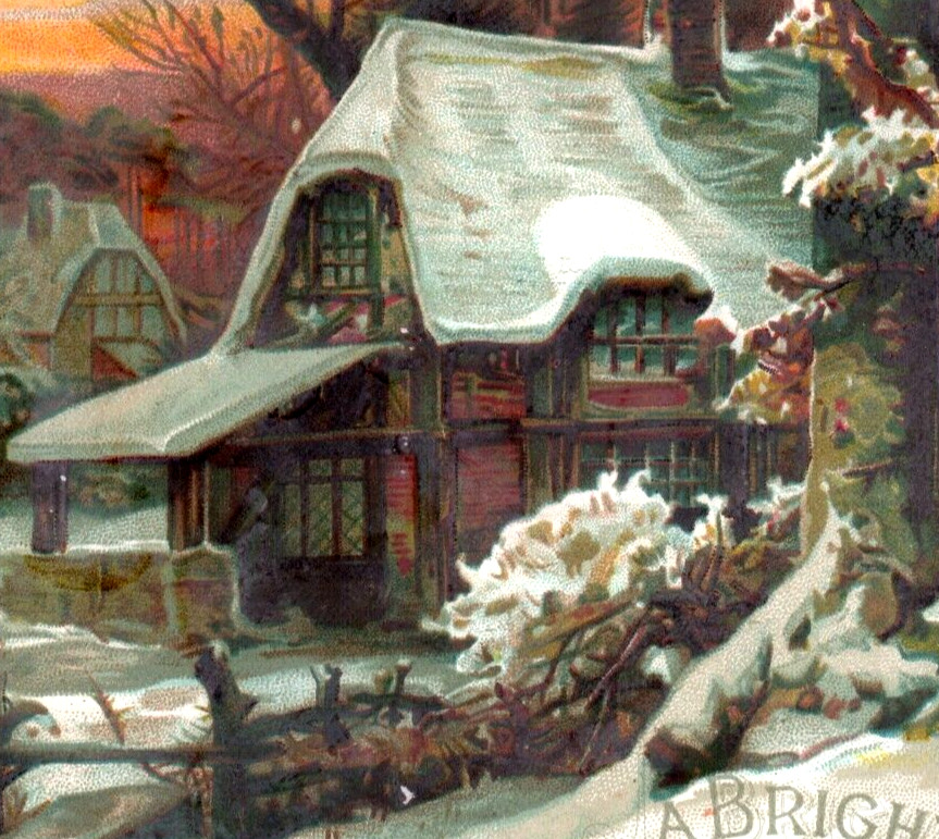 1880s Western Card Co. Sample Holiday Christmas Card Price List On Back #6F