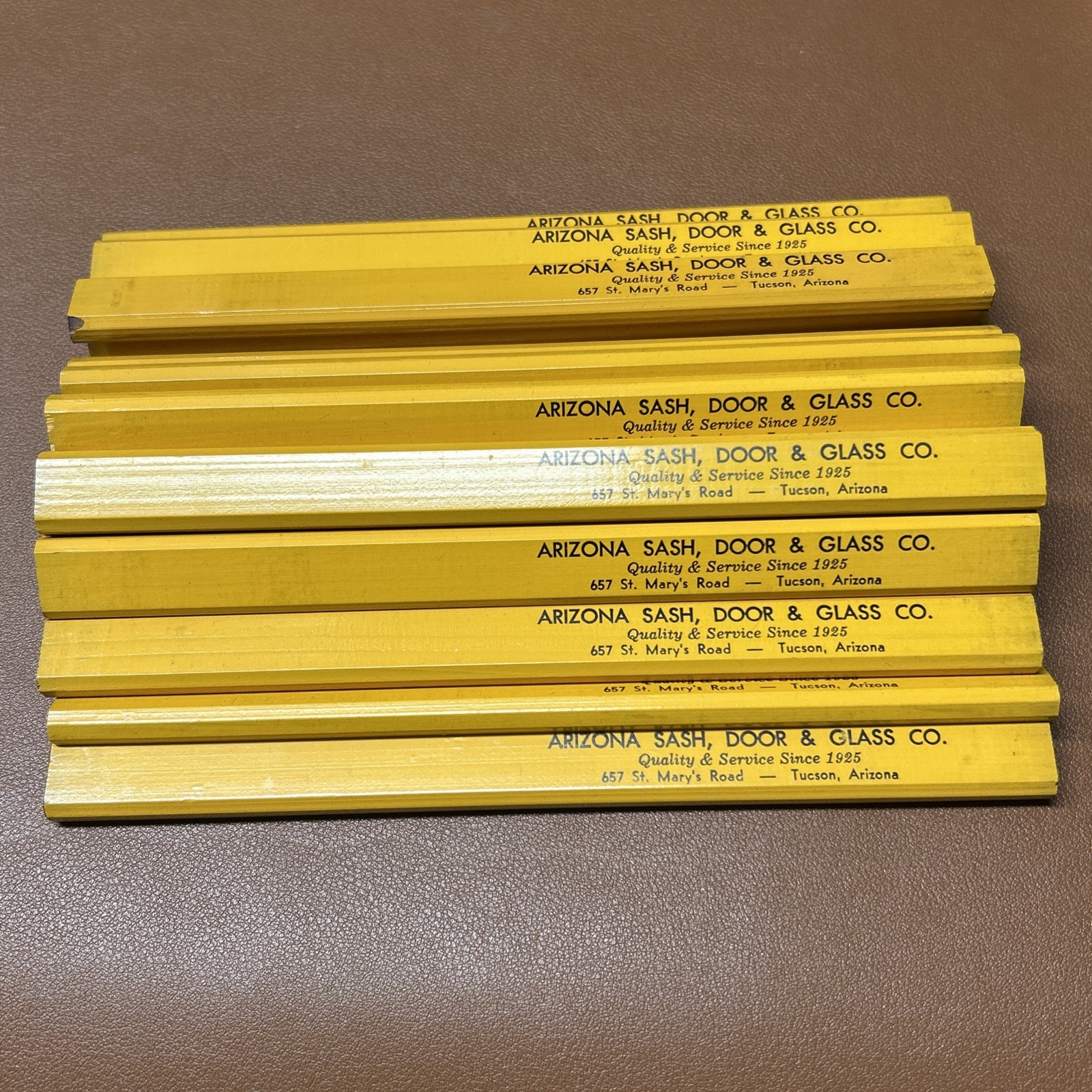 Vintage Arizona Sash Door Glass Company Advertising Carpenter Pencils Tucson 20