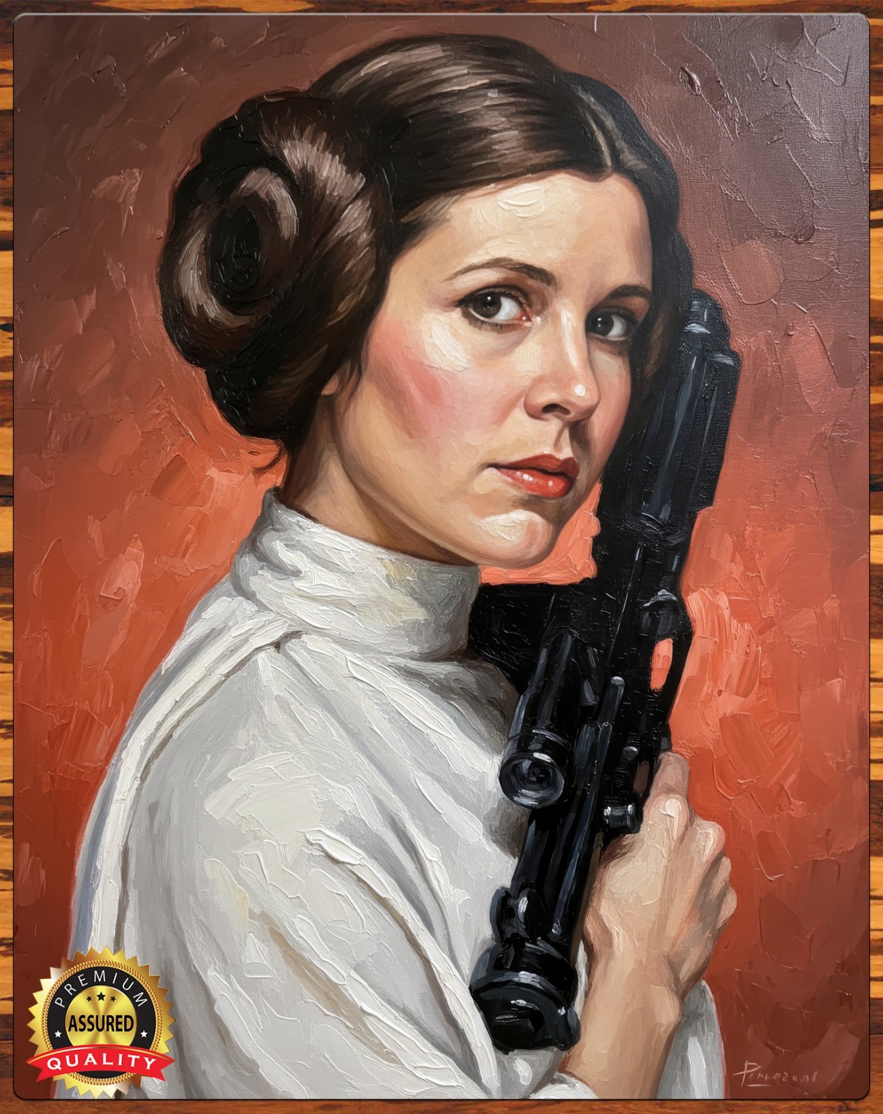 Carrie Fisher – Star Wars – Tribute Art – Premium Aluminum Metal Sign – 11 x 14