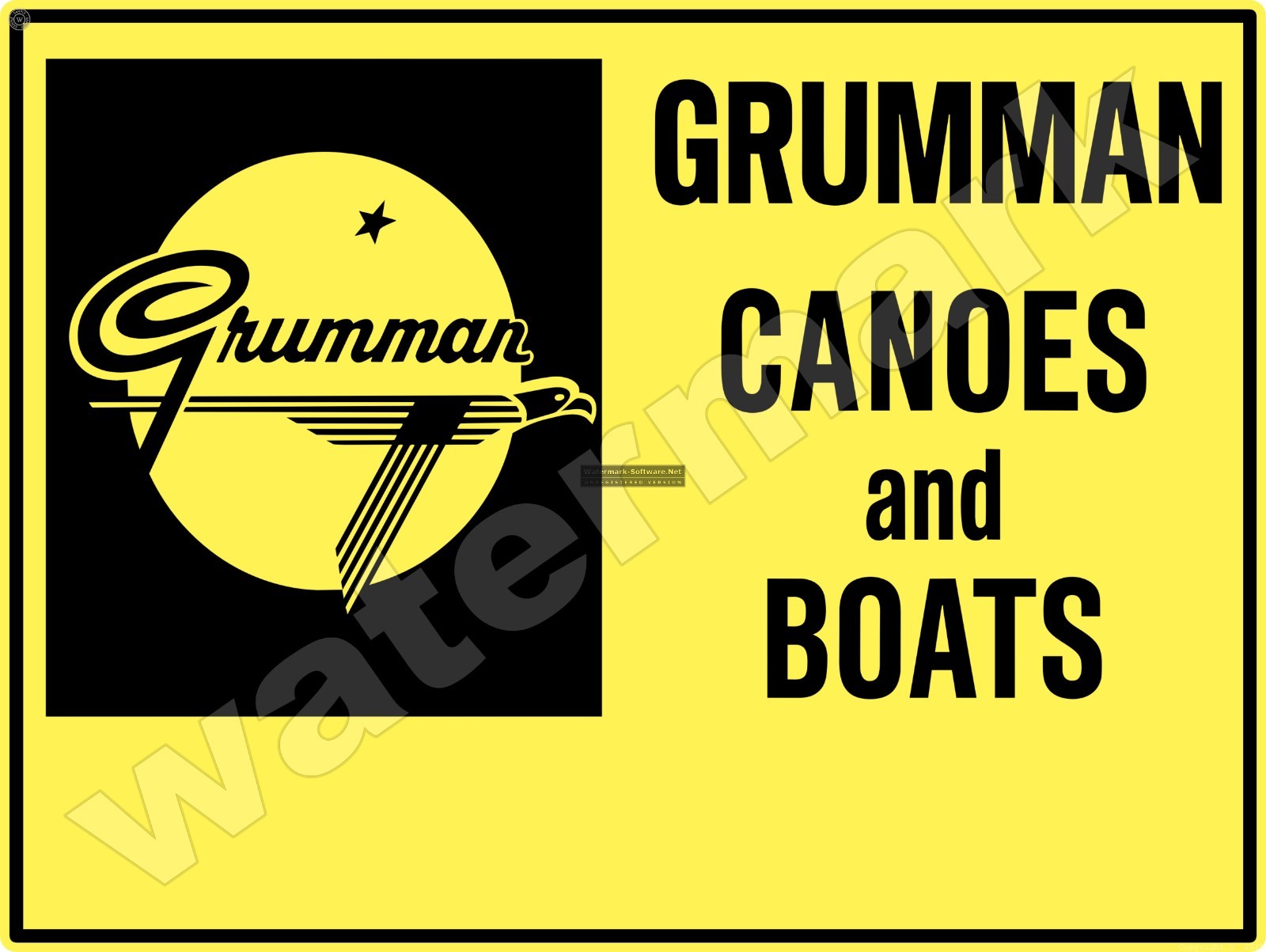 Grumman Canoes and Boats Metal Sign 9″ x 12″ or 12″ x 16″