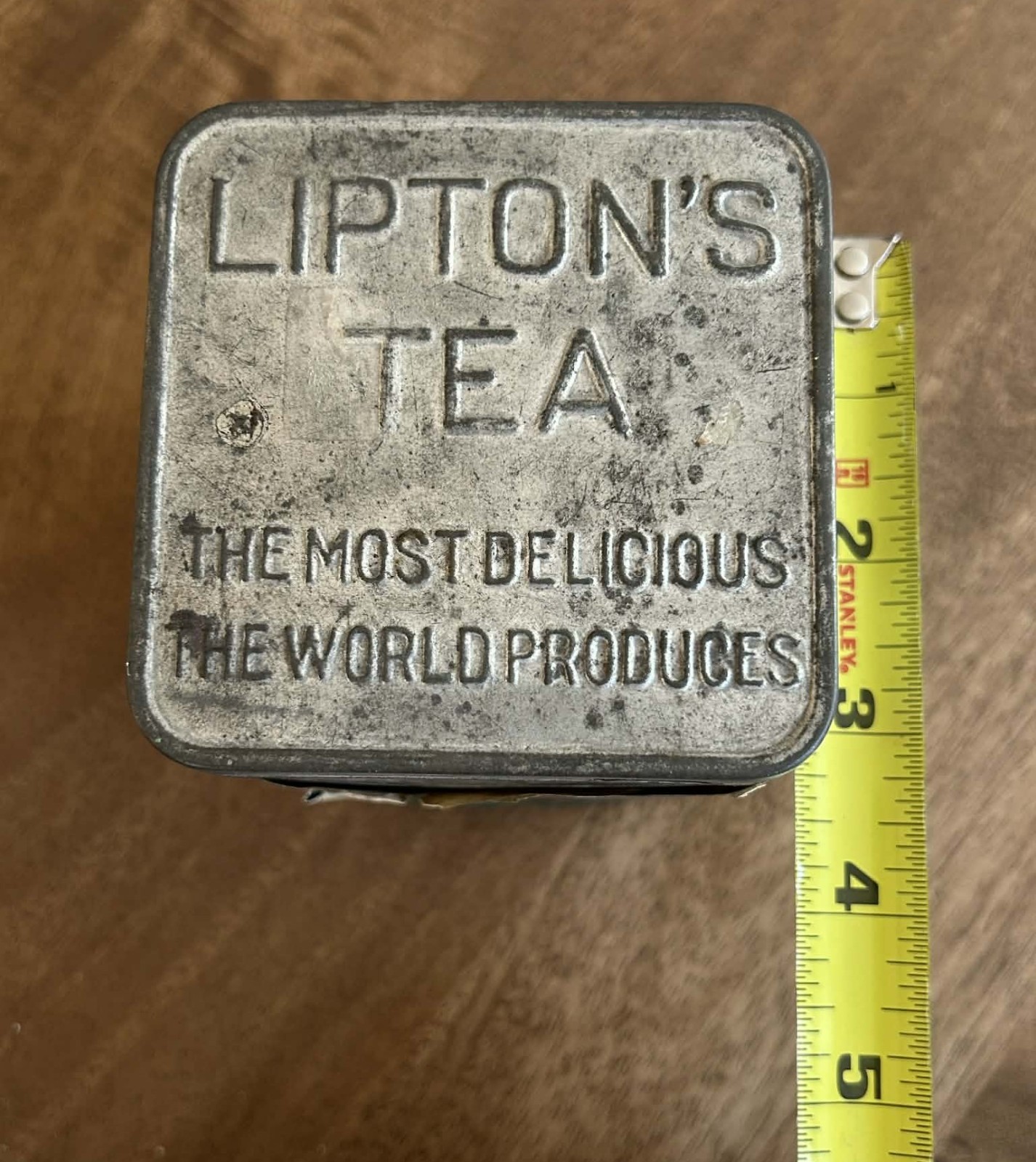 Antique Lipton Tea Tin – 1915 San Diego Gold Medal – Chief Ceylon Offices G+/VG