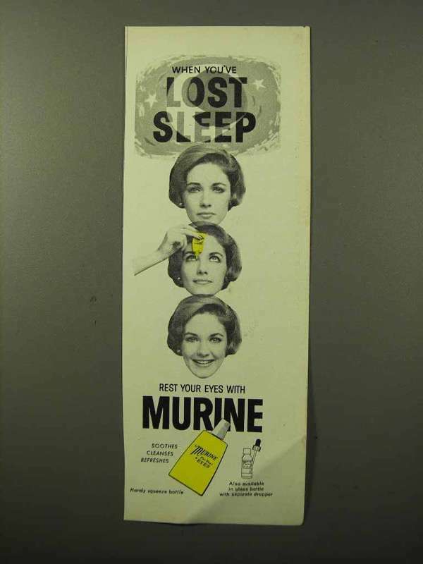 1964 Murine Eye Drops Ad – When You’ve Lost Sleep