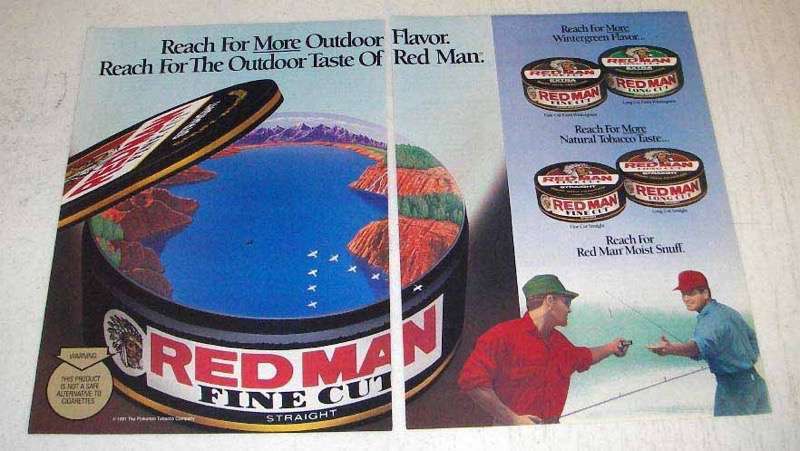 1991 Red Man Tobacco Ad – Reach For More Flavor