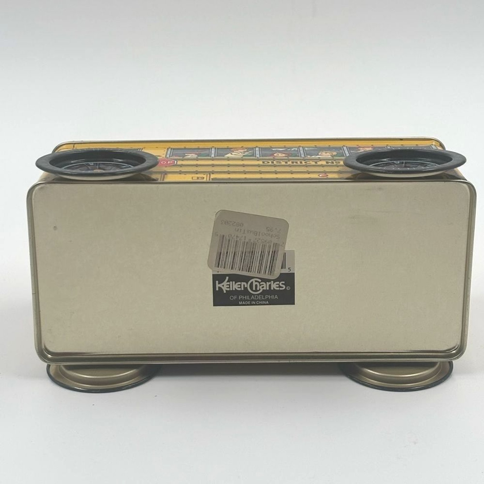 Vintage Keller Charles School Bus Tin District No 3 Philadelphia Retro Storage