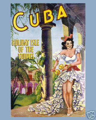 CUBA Vintage Travel Art Ad Poster ’30s? 16X20 ETP002
