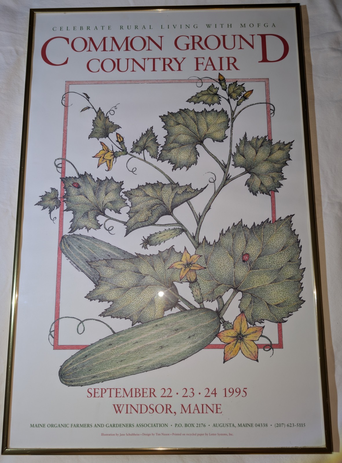 Vintage – Sept 1995 – COMMON GROUND COUNTRY FAIR – Windsor Maine Large 23″ X 15″