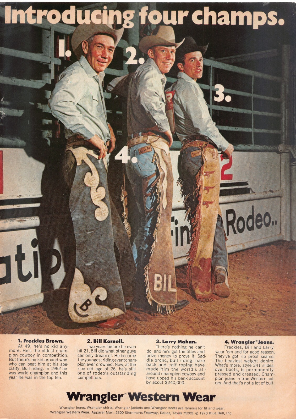 Wrangler Western Wear Freckles Brown B Kornell L Mahan Vtg Horse Cowboy Print Ad