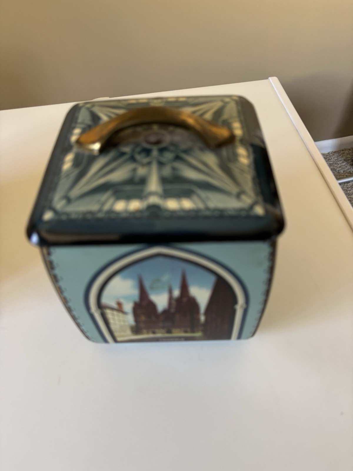 Old Edward Sharp And Sons Biscuits Tins Made In England Shows Different Location