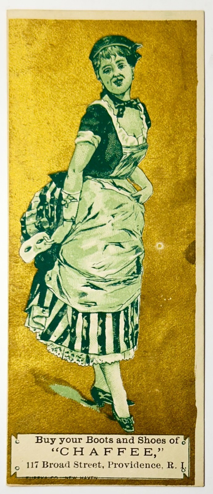 Buy Your Boots & Shoes At CHAFFEE Providence RI BOOKMARK Trade Card