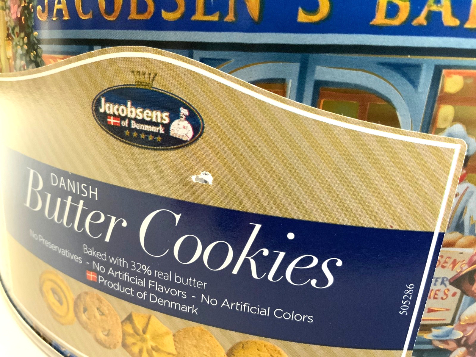 Jacobsens Danish Butter Cookie Collectible Tin EMPTY Sam’s Club 2025 Christmas