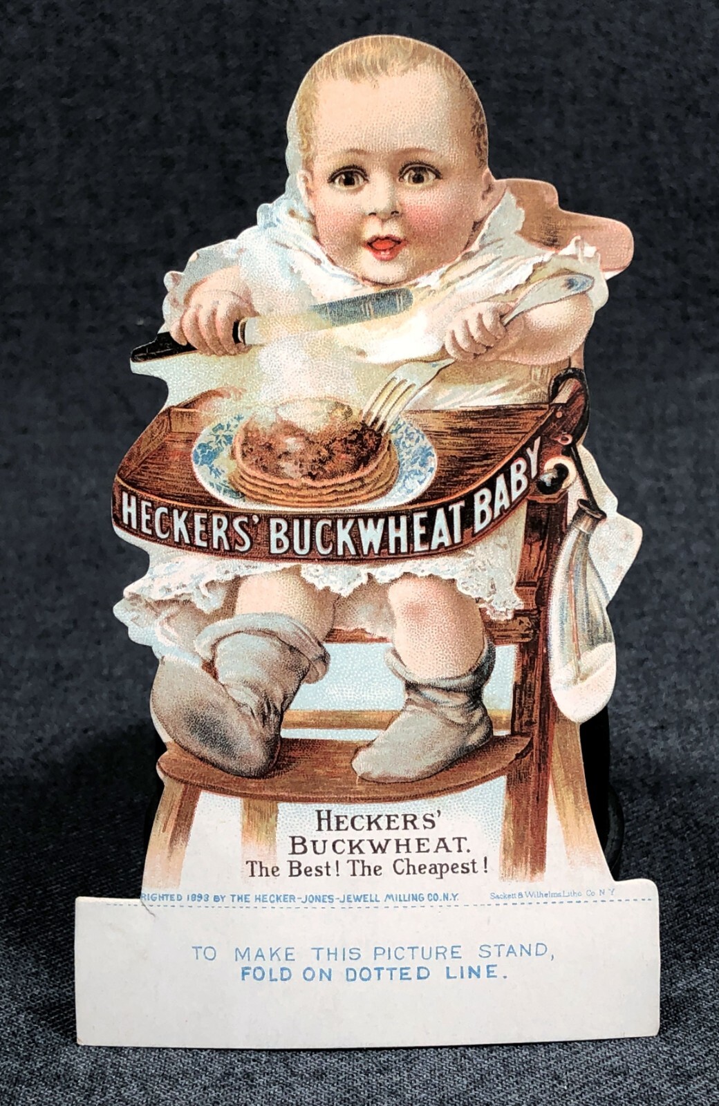 Hecker’s Buckwheat Baby Pancakes Antique Victorian Trade Cards VTC Grocery