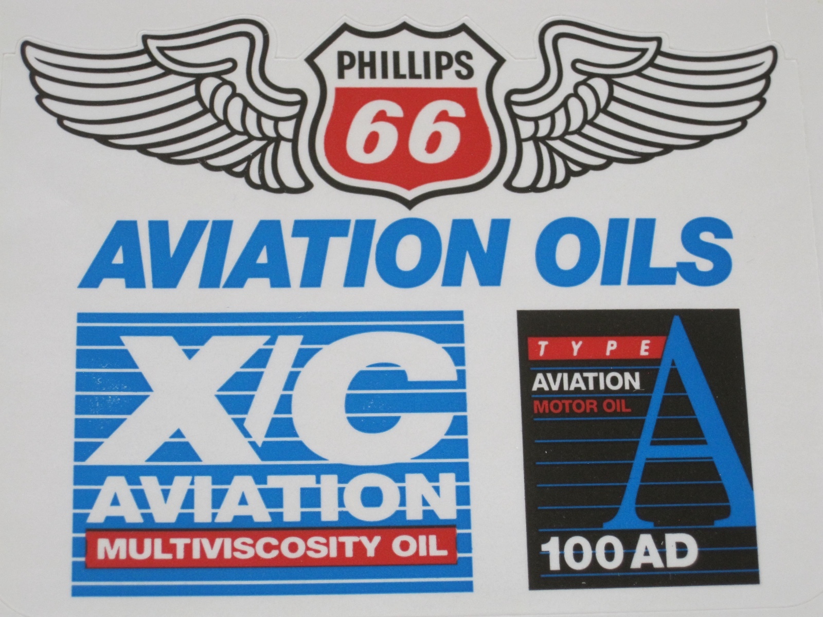Decal Sticker Phillips 66 Aviation Oils Salesman Sample Advertising Vintage