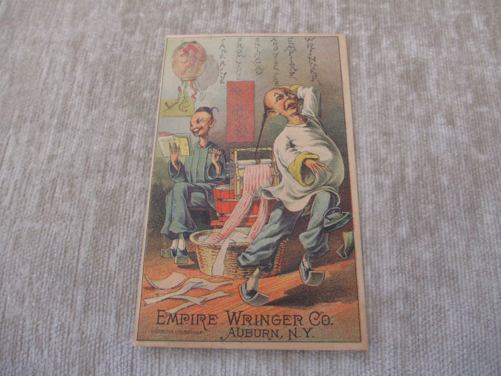 EMPIRE WRINGER Co – Chinese Laundry Men – Victorian Trade Card