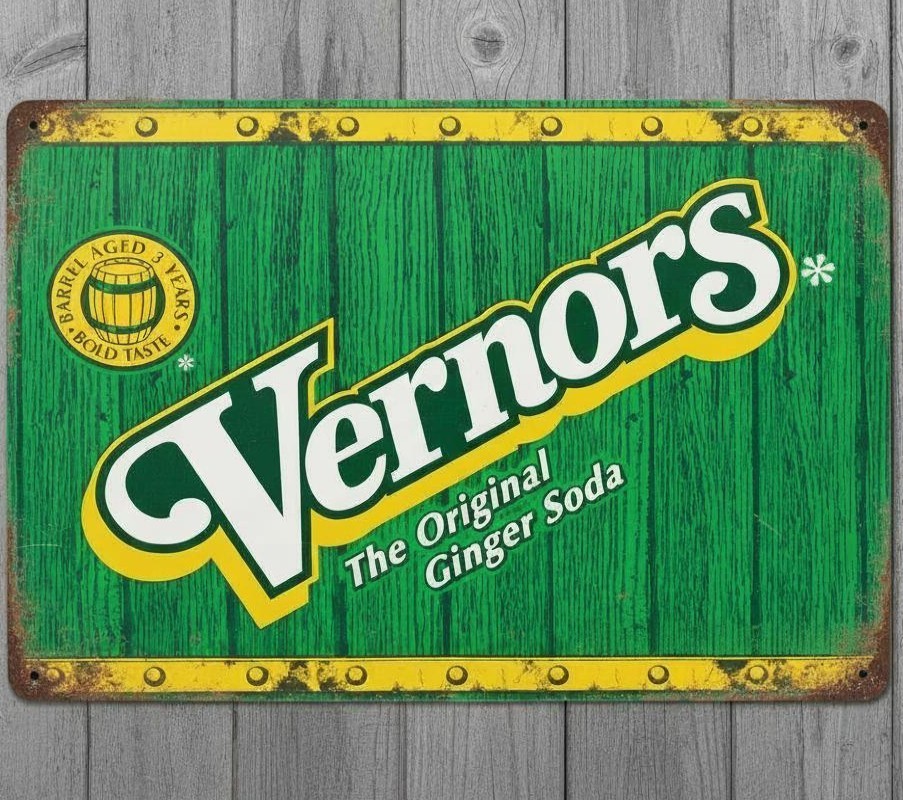 Vernors Original Ginger Soda 8 x 12 Novelty Vintage Metal Sign Made In USA New!