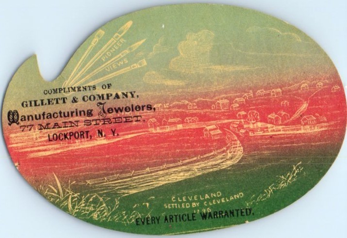 Victorian Trade Cards 1840 Gillette & Company, Jewelers, Lockport, NY
