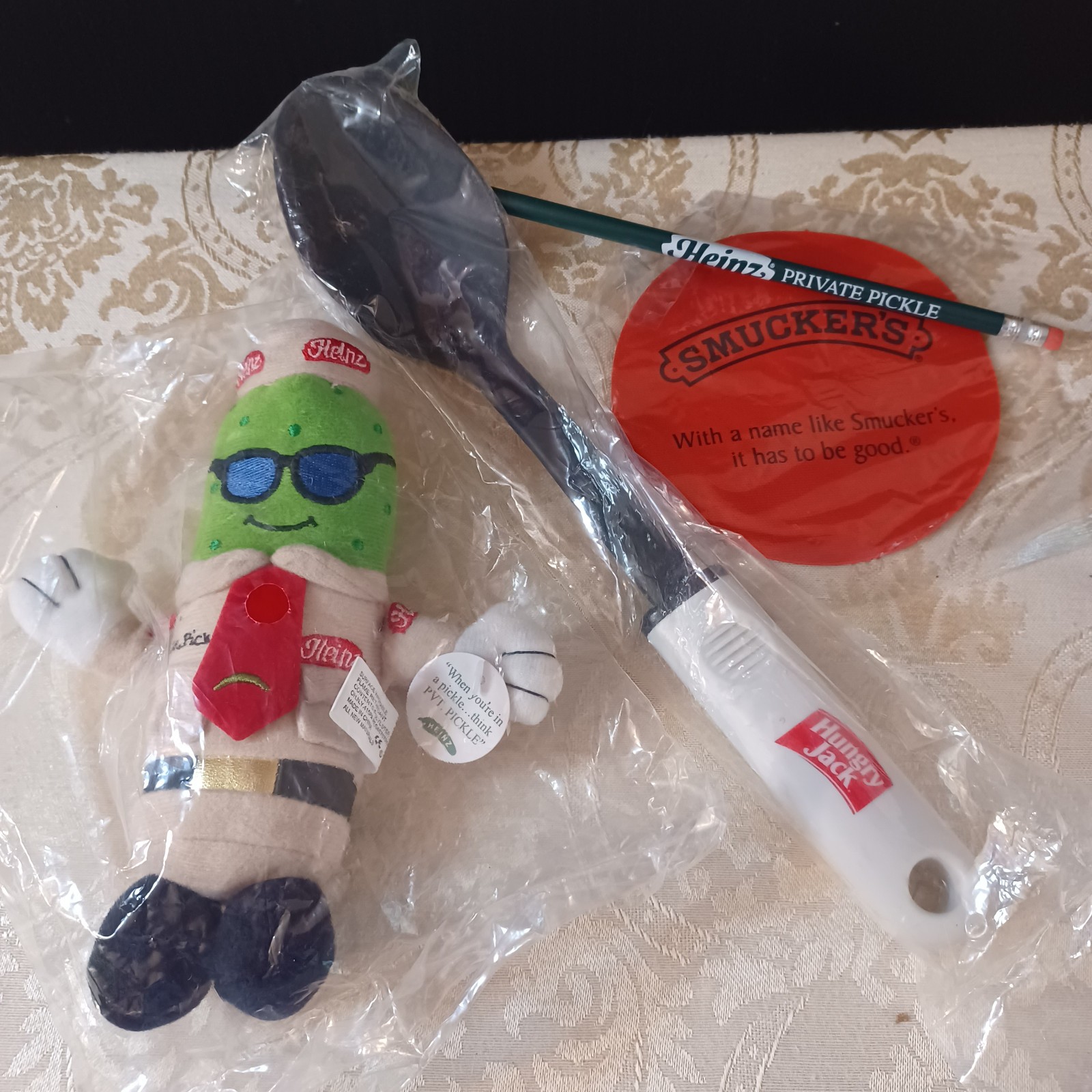 Heinz Pickle Beanie & Pencil – Hungry Jack – Smuckers – Collectible Ad Promos –