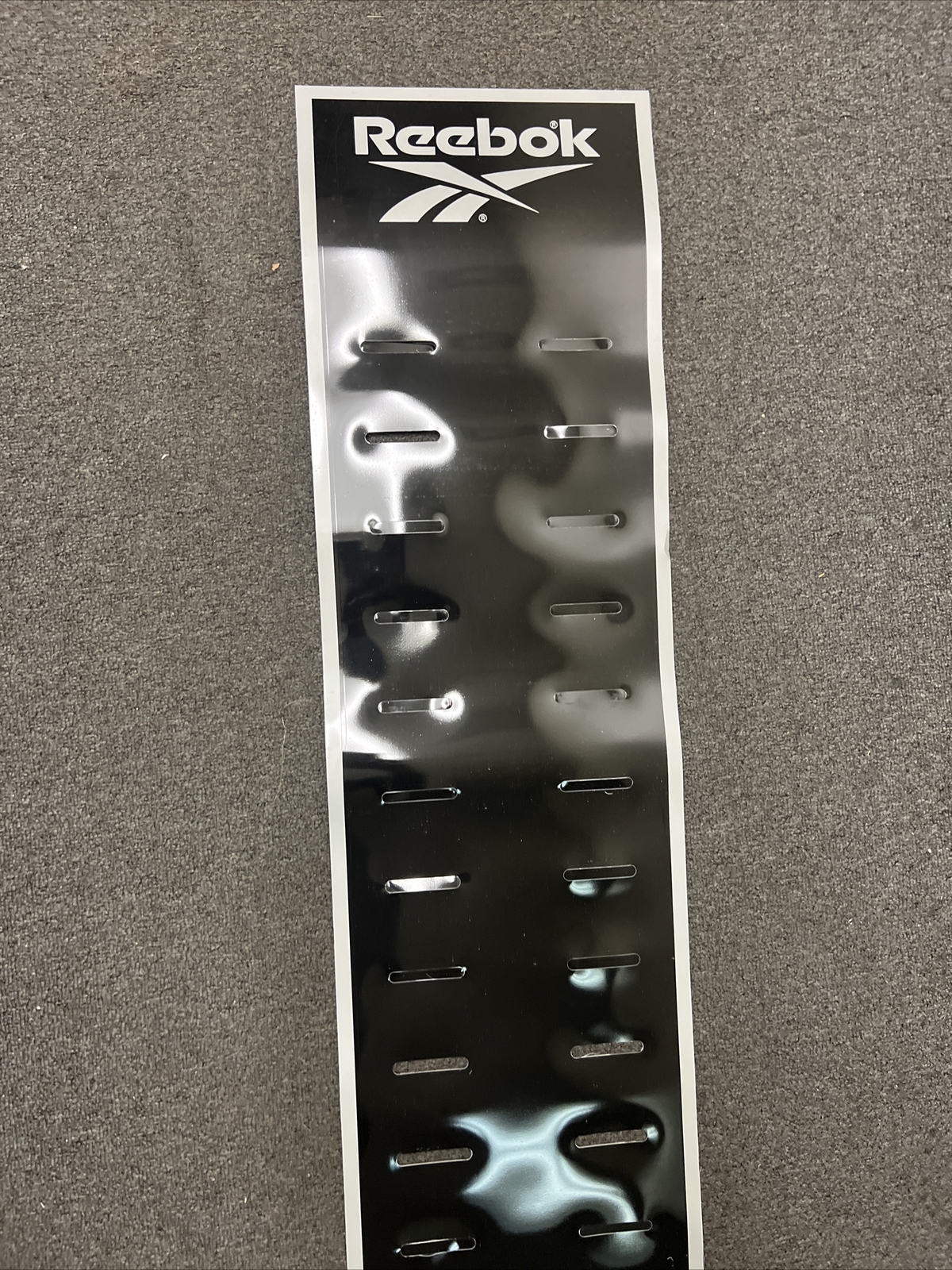DS 1997 Reebok Shelve Display Advertising Wall Banner From Black Silver 5ftx1ft